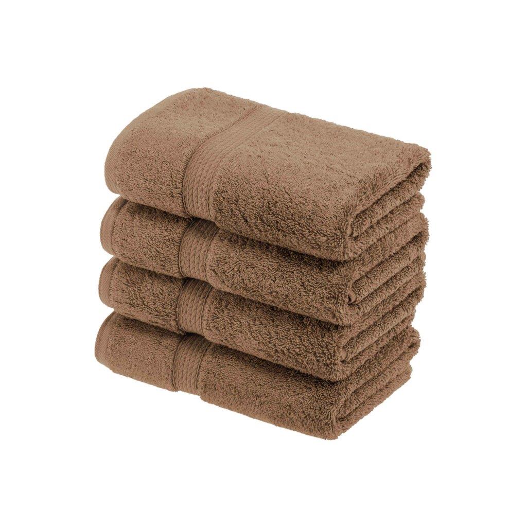 Egyptian Cotton Pile Plush Heavyweight Luxury Soft Hand Towel Set of 4 - Omnigoodsstore
