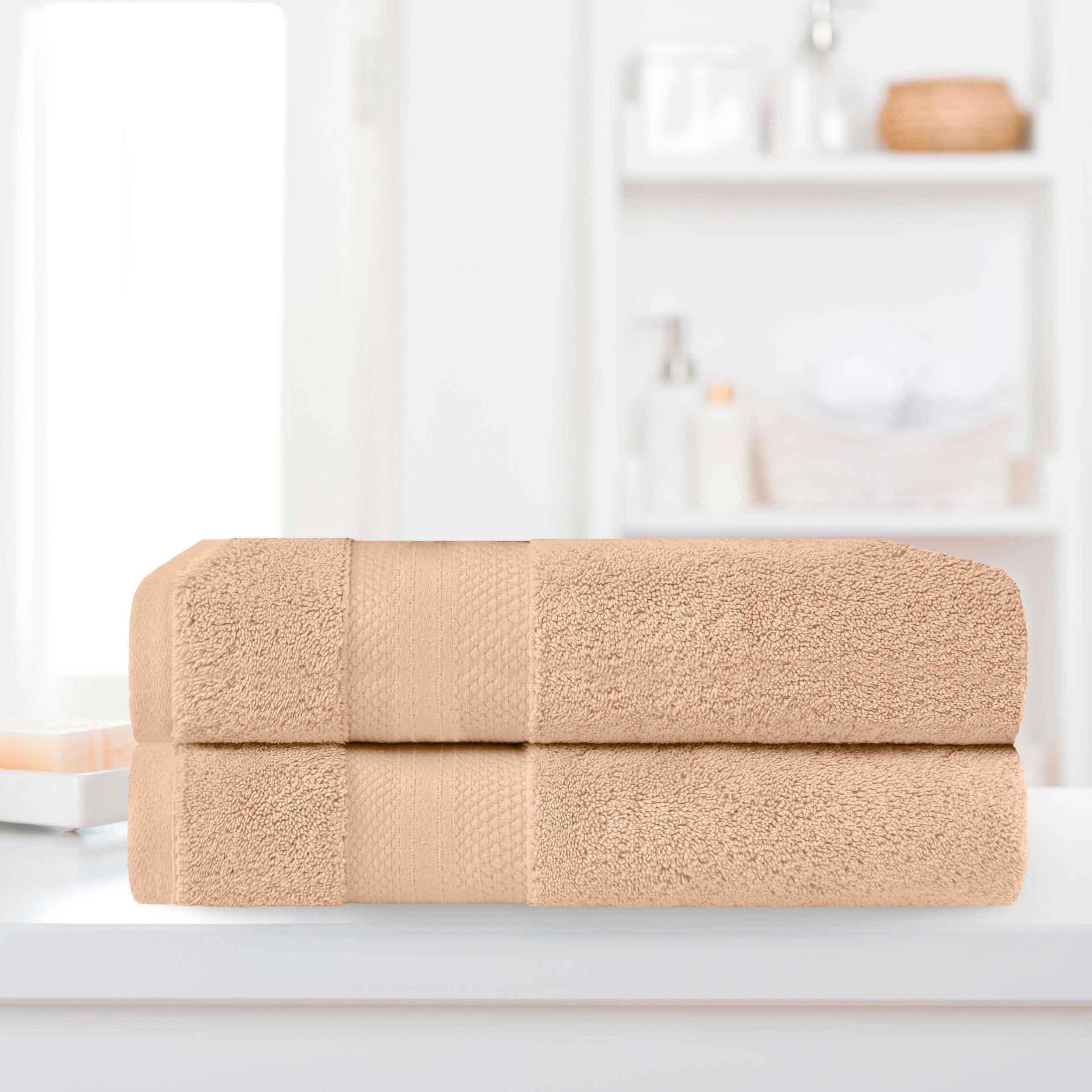 Turkish Cotton Absorbent Ultra-Plush Solid 2 Piece Bath Sheet Set - Omnigoodsstore