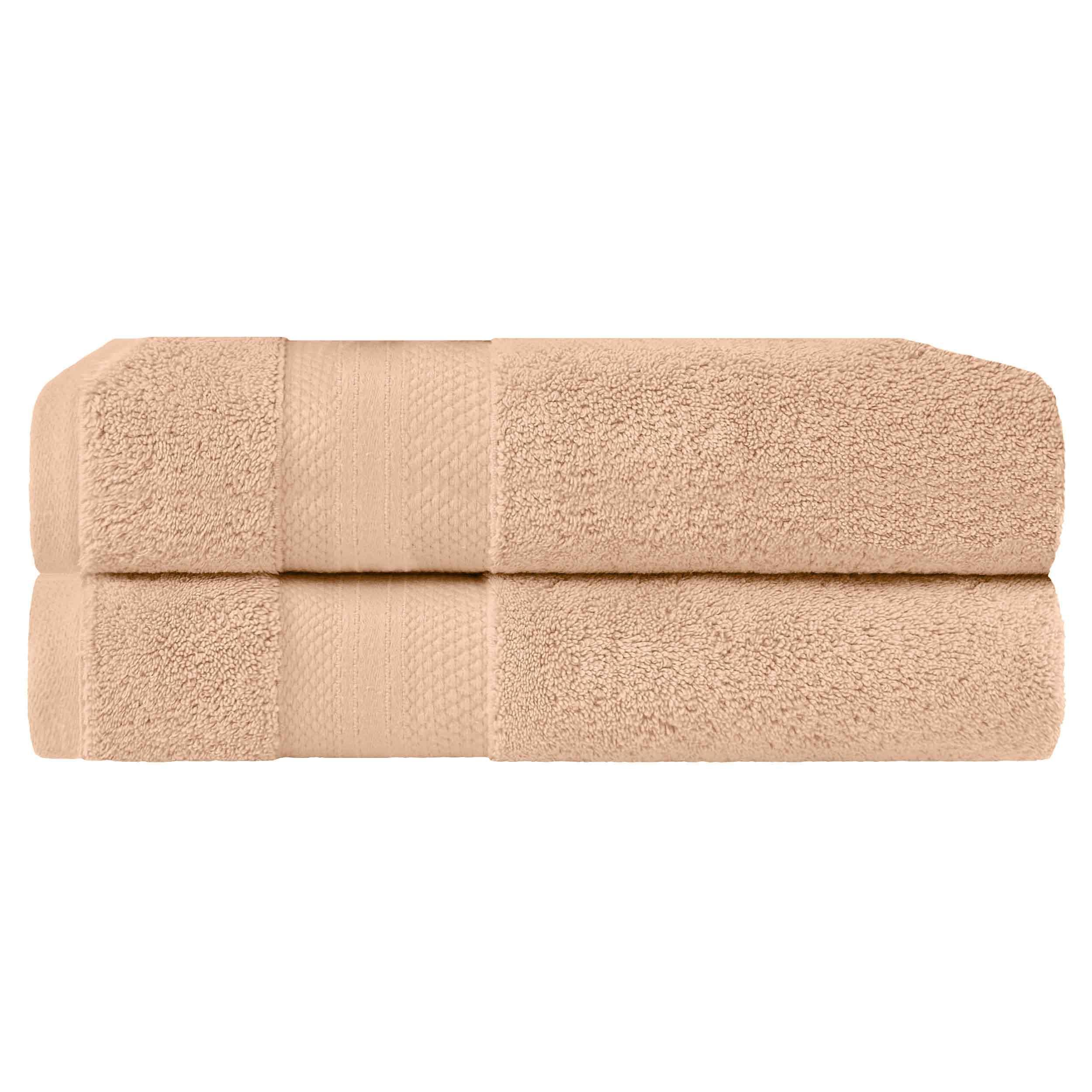 Turkish Cotton Absorbent Ultra-Plush Solid 2 Piece Bath Sheet Set - Omnigoodsstore