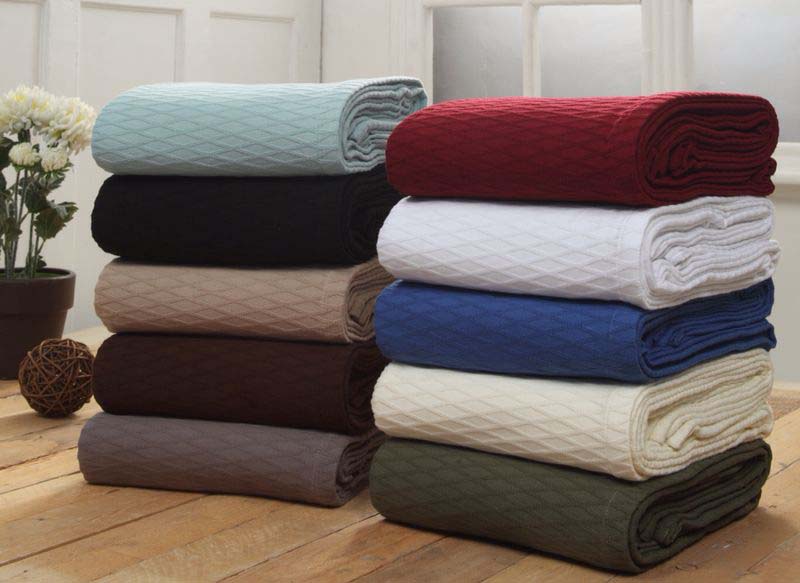Cotton All Season Diamond Bed Blanket & Sofa Throw - Omnigoodsstore