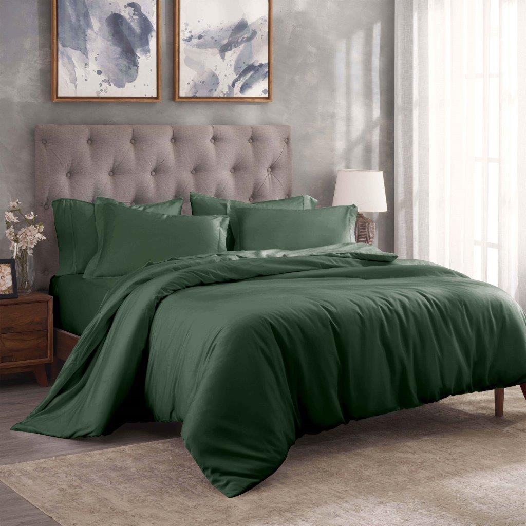 Egyptian Cotton 300 Thread Count Solid Duvet Cover Set - Omnigoodsstore