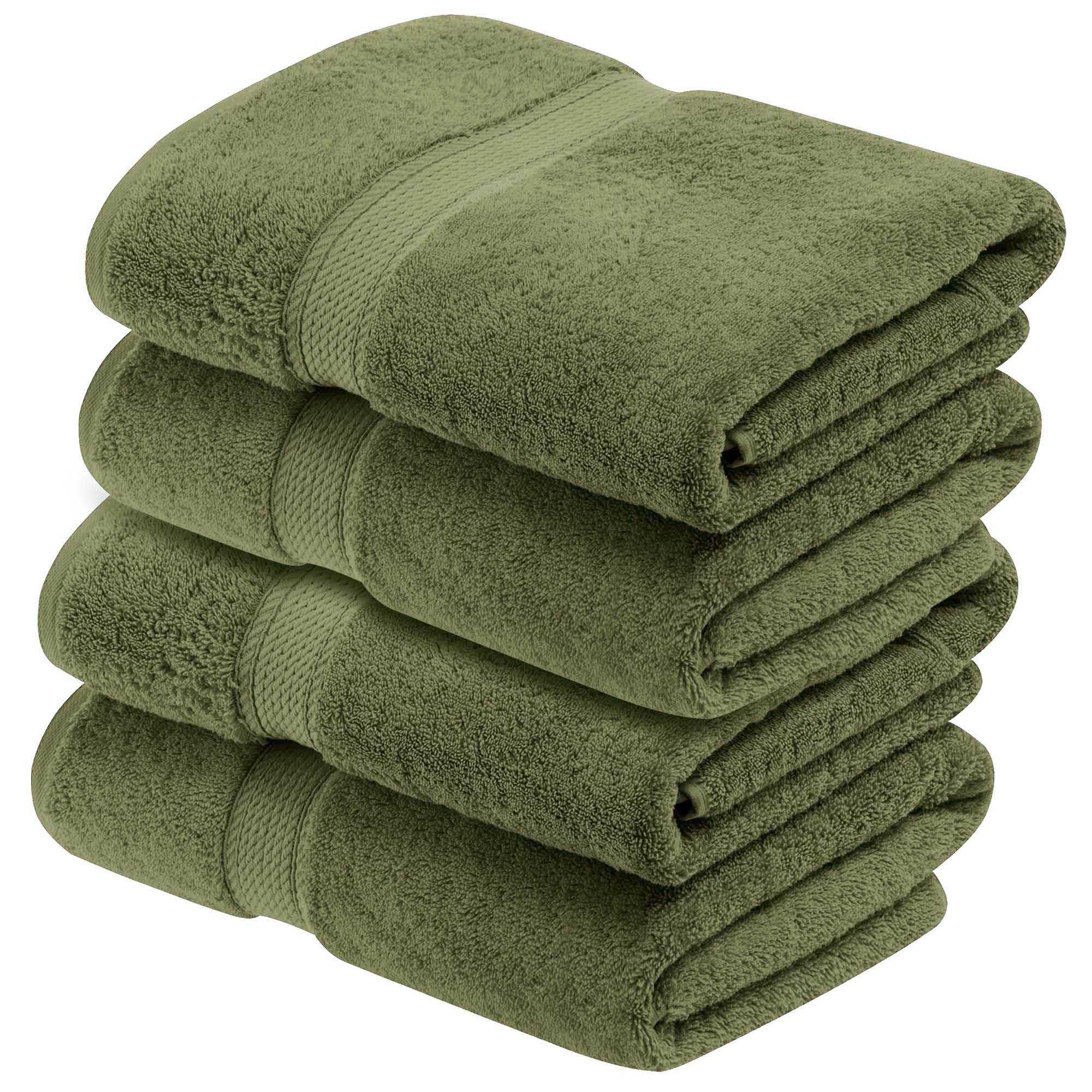 Egyptian Cotton Pile Plush Heavyweight Soft 4 Piece Bath Towel Set - Omnigoodsstore