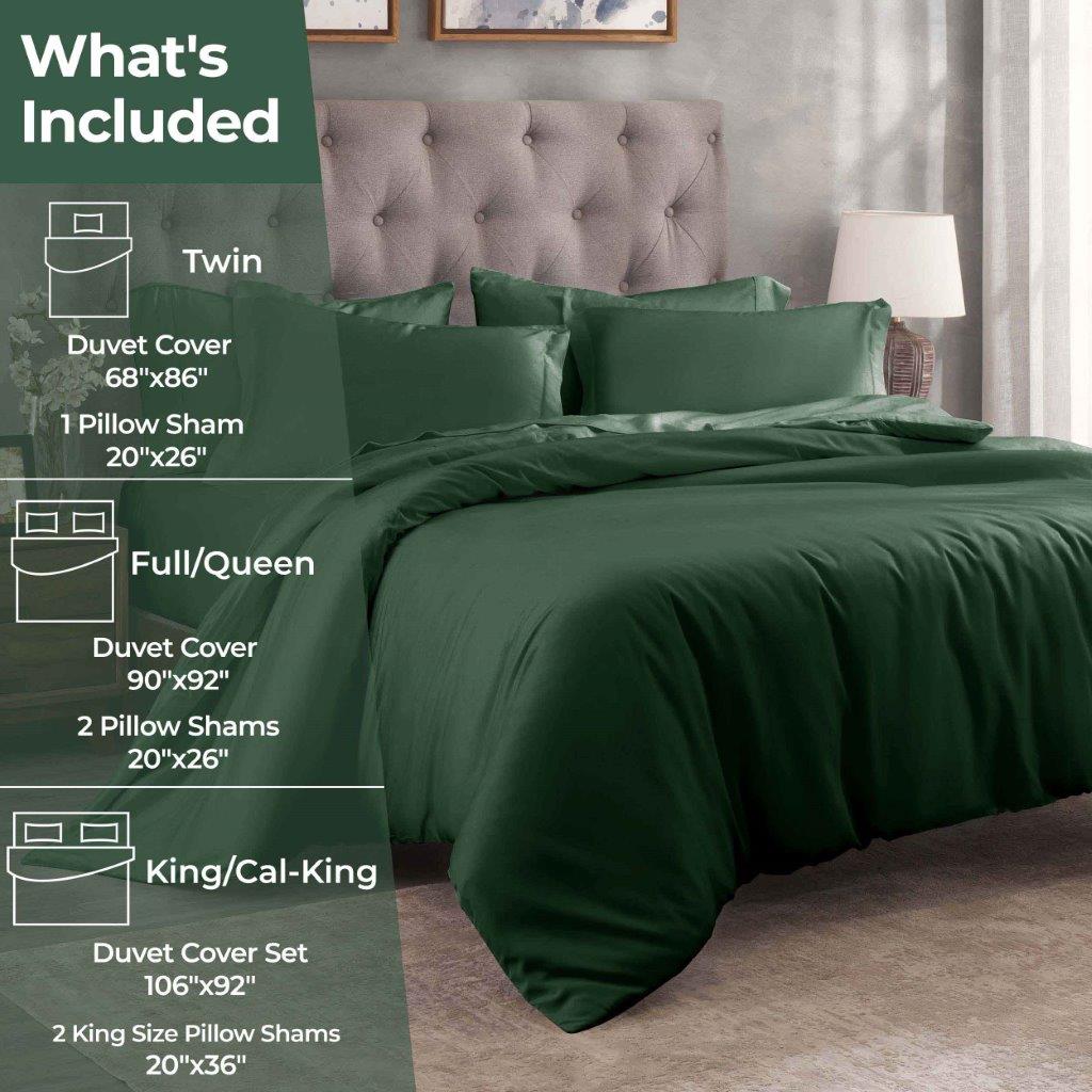 Egyptian Cotton 400 Thread Count Solid Duvet Cover Set - Omnigoodsstore