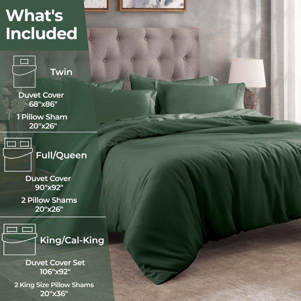 Egyptian Cotton 300 Thread Count Solid Duvet Cover Set - Omnigoodsstore