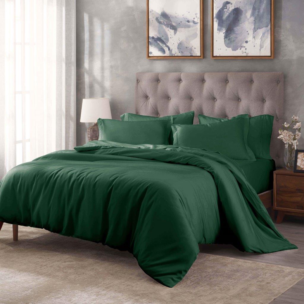 Egyptian Cotton 400 Thread Count Solid Duvet Cover Set - Omnigoodsstore
