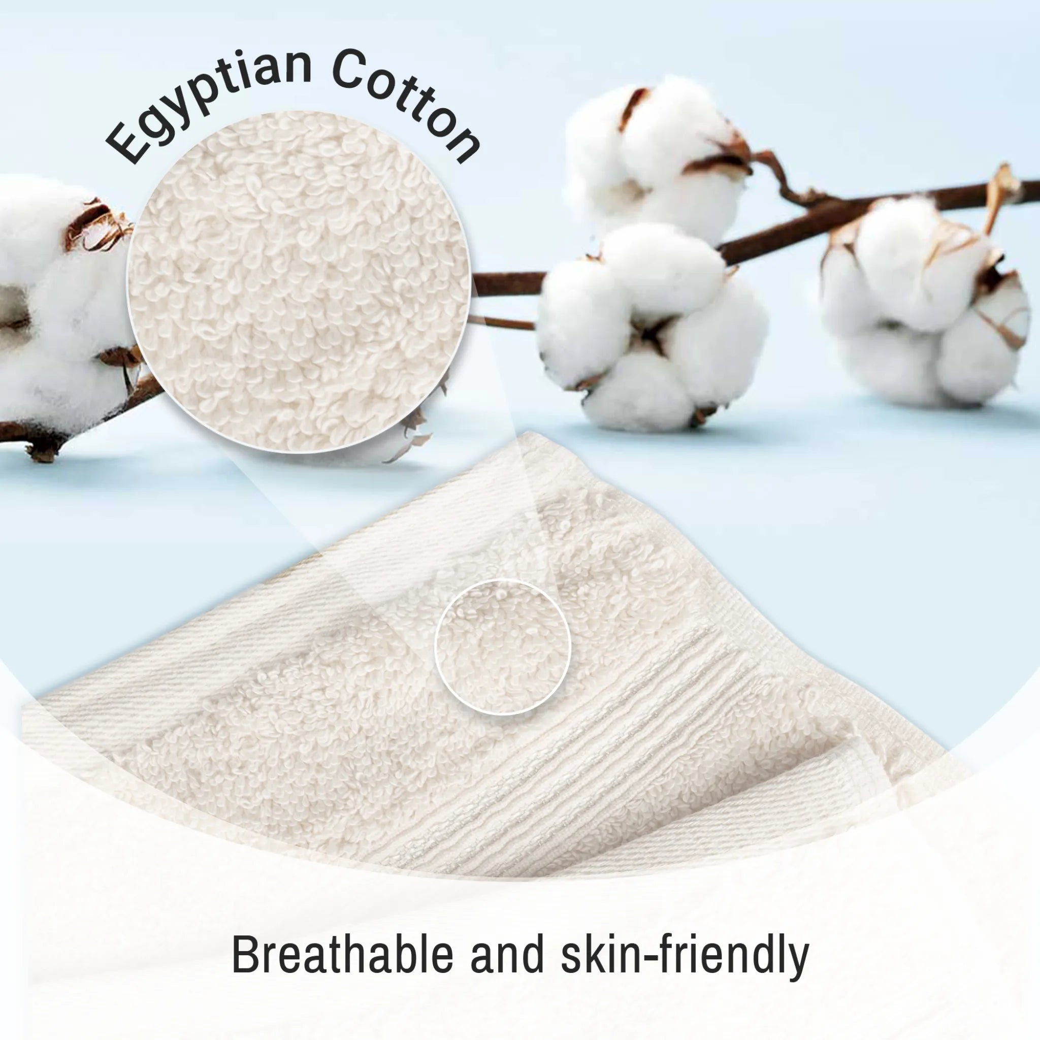 Heritage Egyptian Cotton Solid Bath Towel Set of 4 - Omnigoodsstore