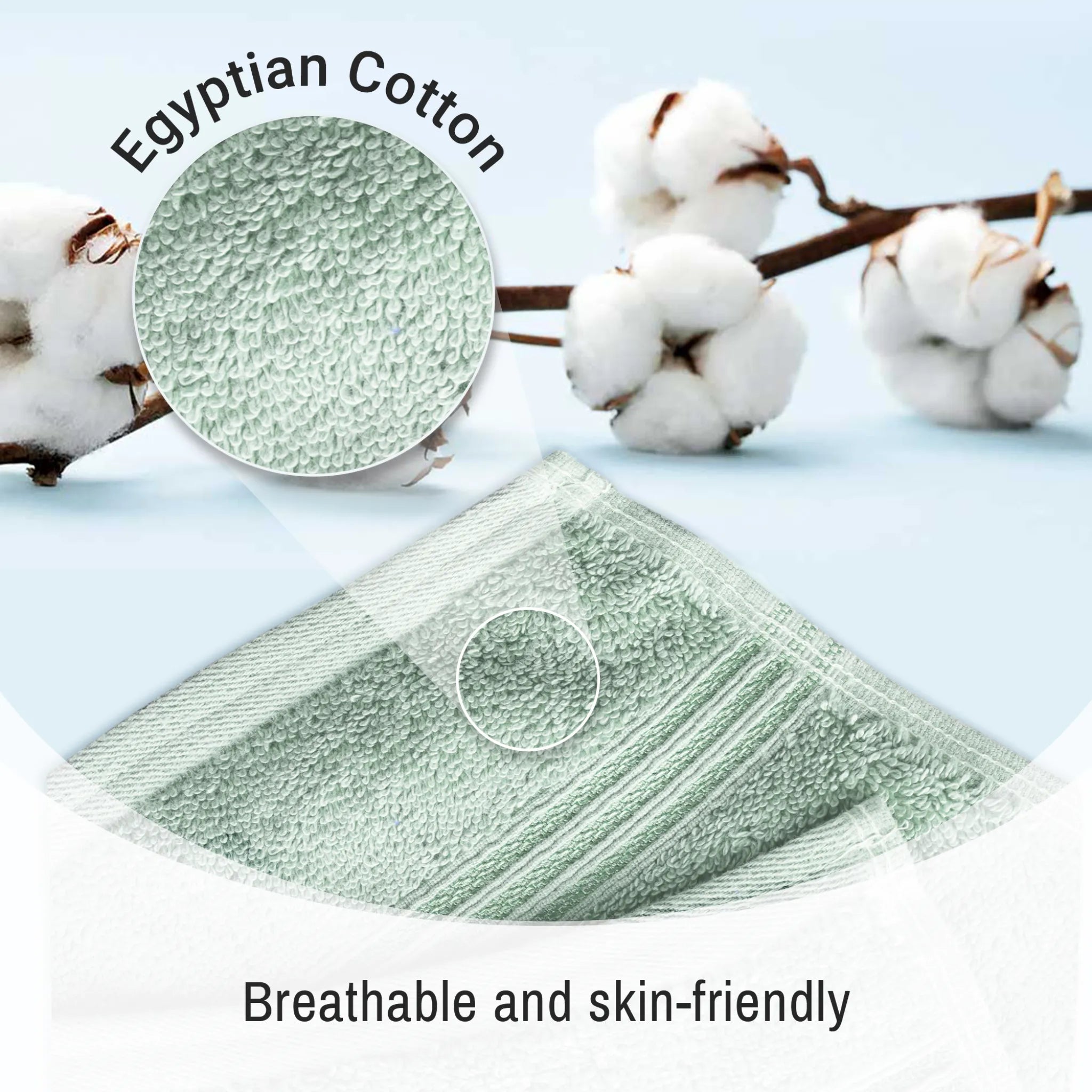 Heritage Egyptian Cotton Solid Bath Towel Set of 4 - Omnigoodsstore