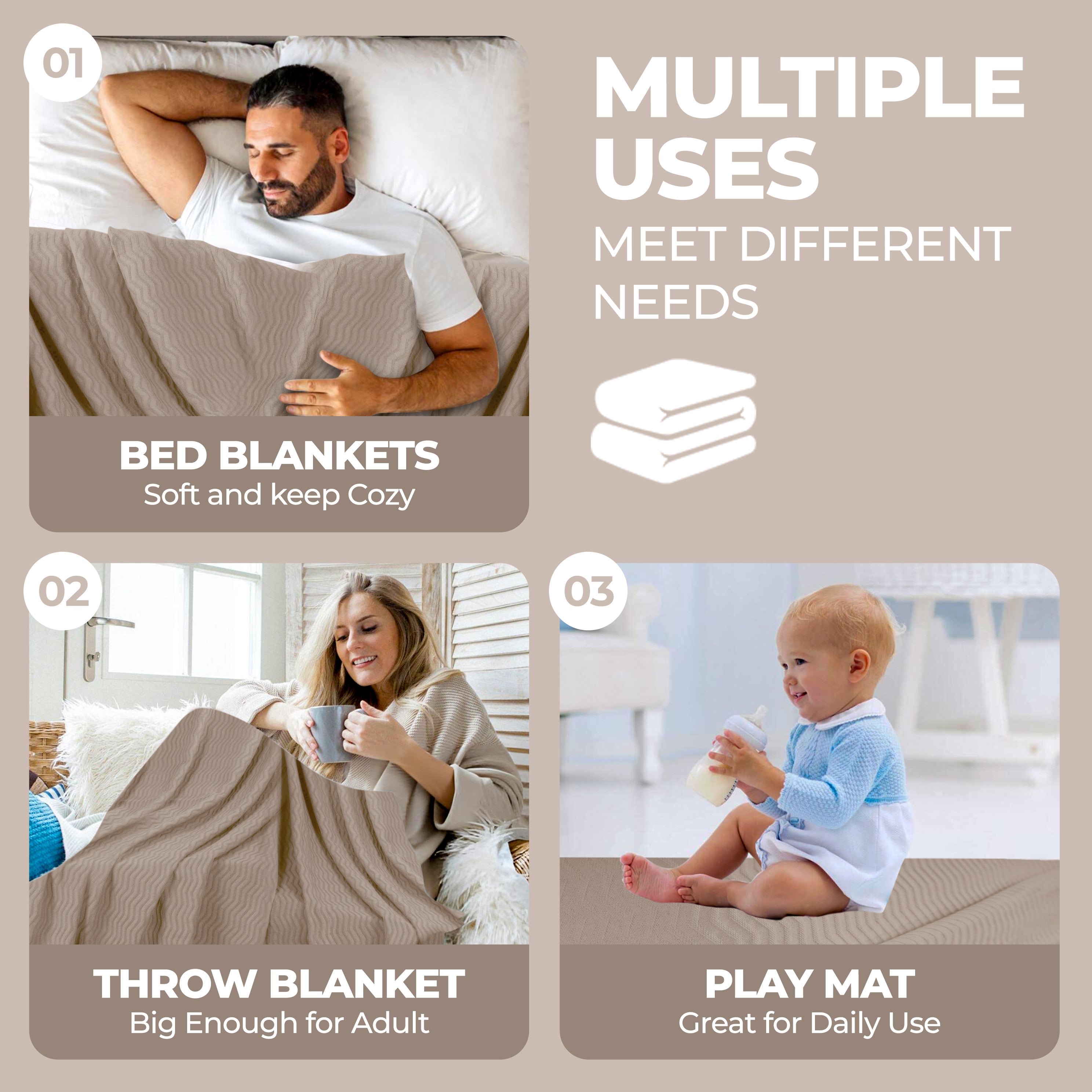 Jena Cotton Textured Chevron Lightweight Woven Blanket - Omnigoodsstore