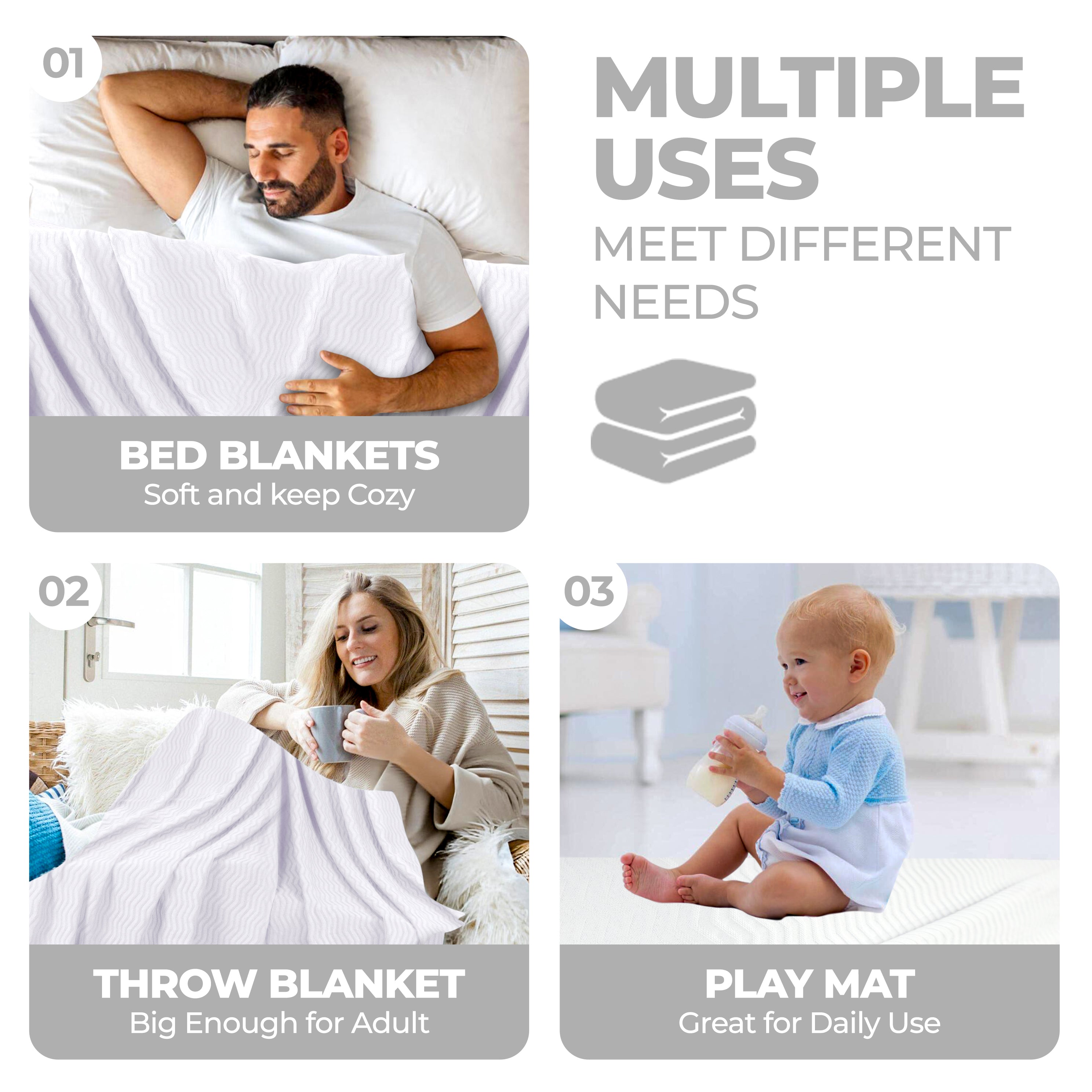 Jena Cotton Textured Chevron Lightweight Woven Blanket - Omnigoodsstore