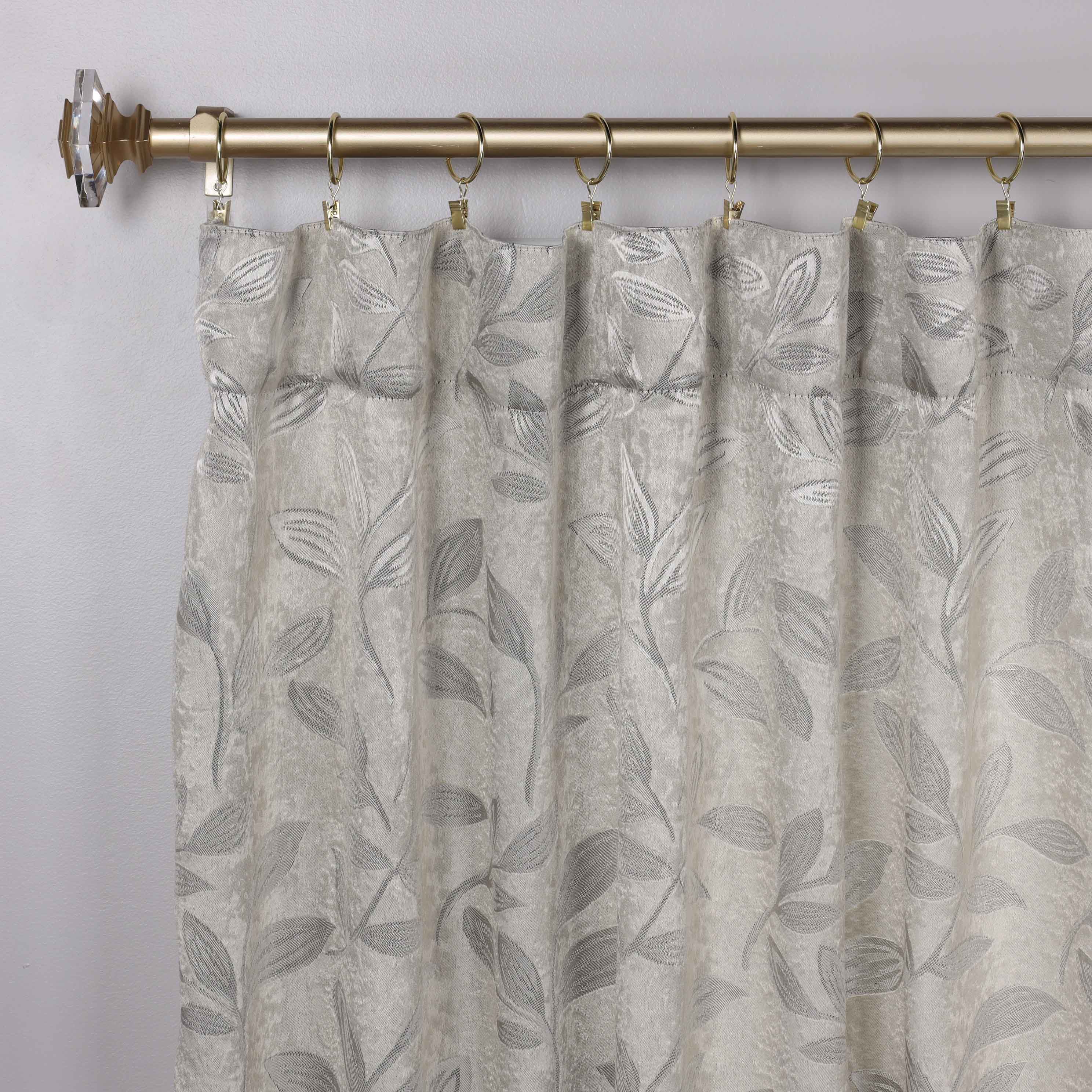 Superior Leaves Room Darkening Back Tab Blackout Curtains Panel Set - Omnigoodsstore