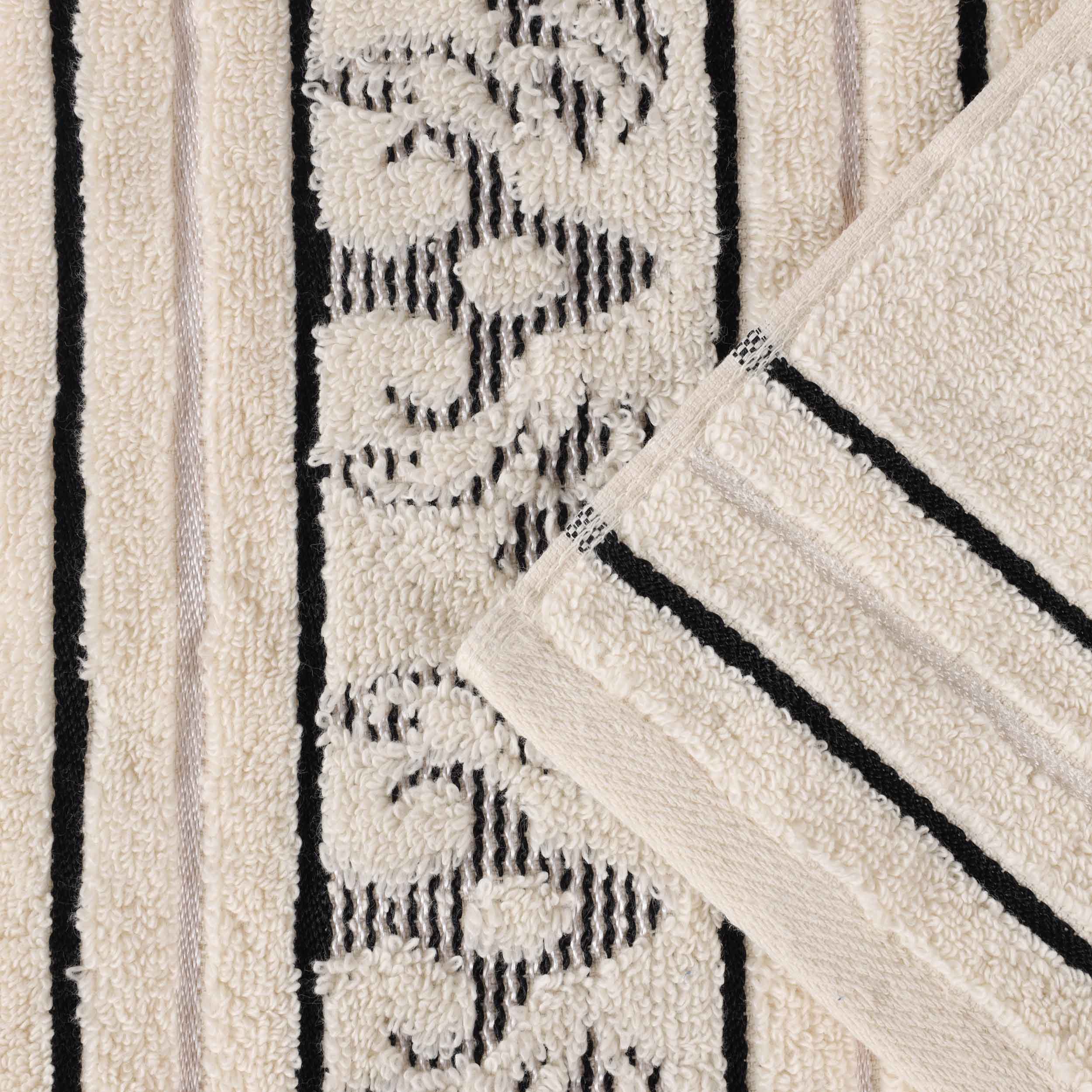 Sadie Zero Twist Cotton Solid and Jacquard Floral Face Towel Set of 12 - Omnigoodsstore