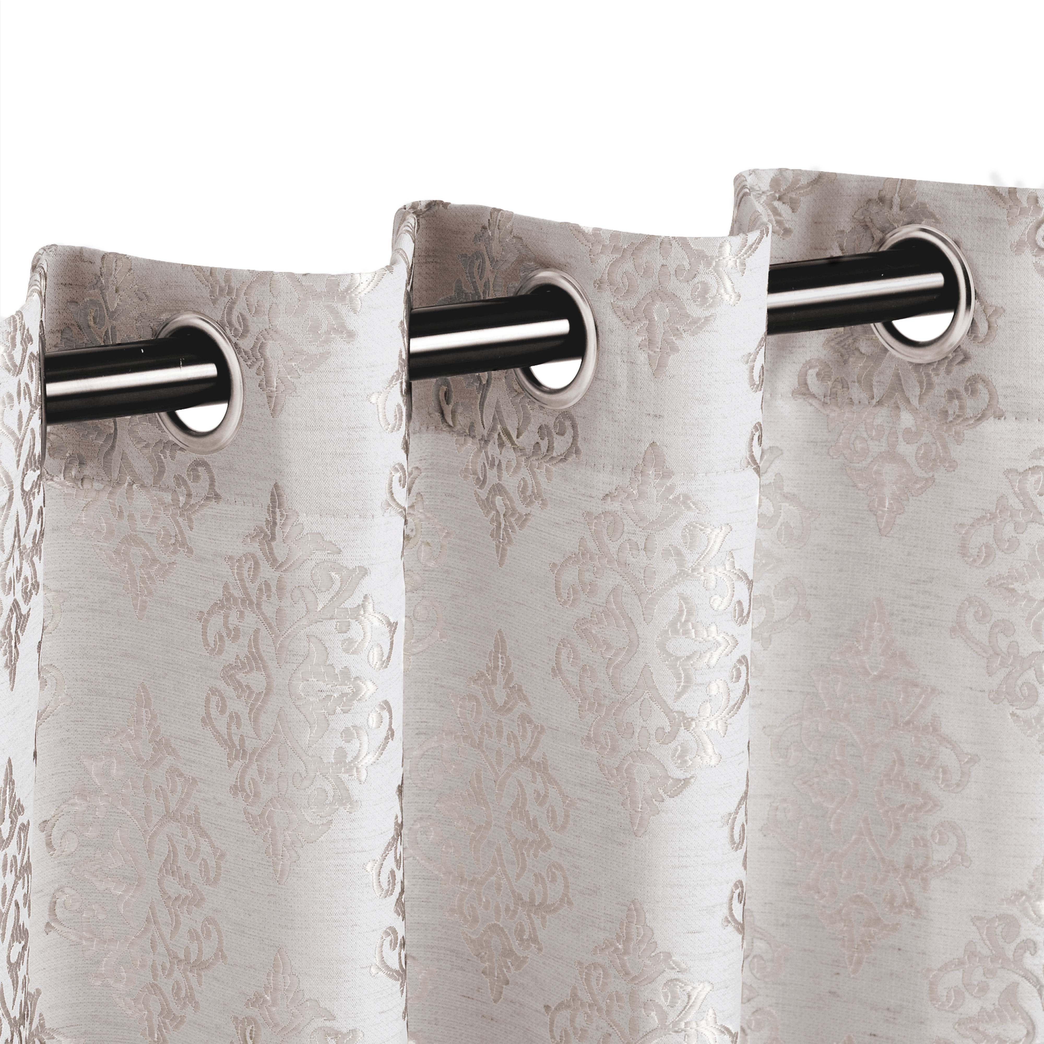 Venetian Damask Jacquard Curtain Panels, Set of 2 - Omnigoodsstore