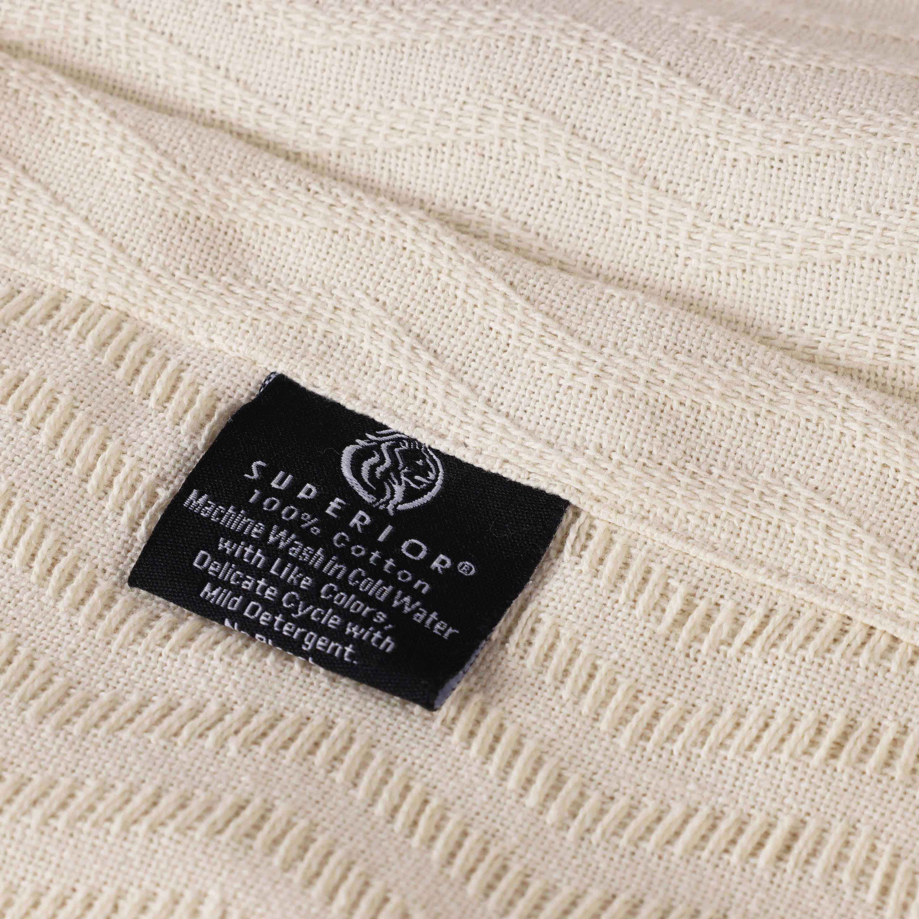 Jena Cotton Textured Chevron Lightweight Woven Blanket - Omnigoodsstore