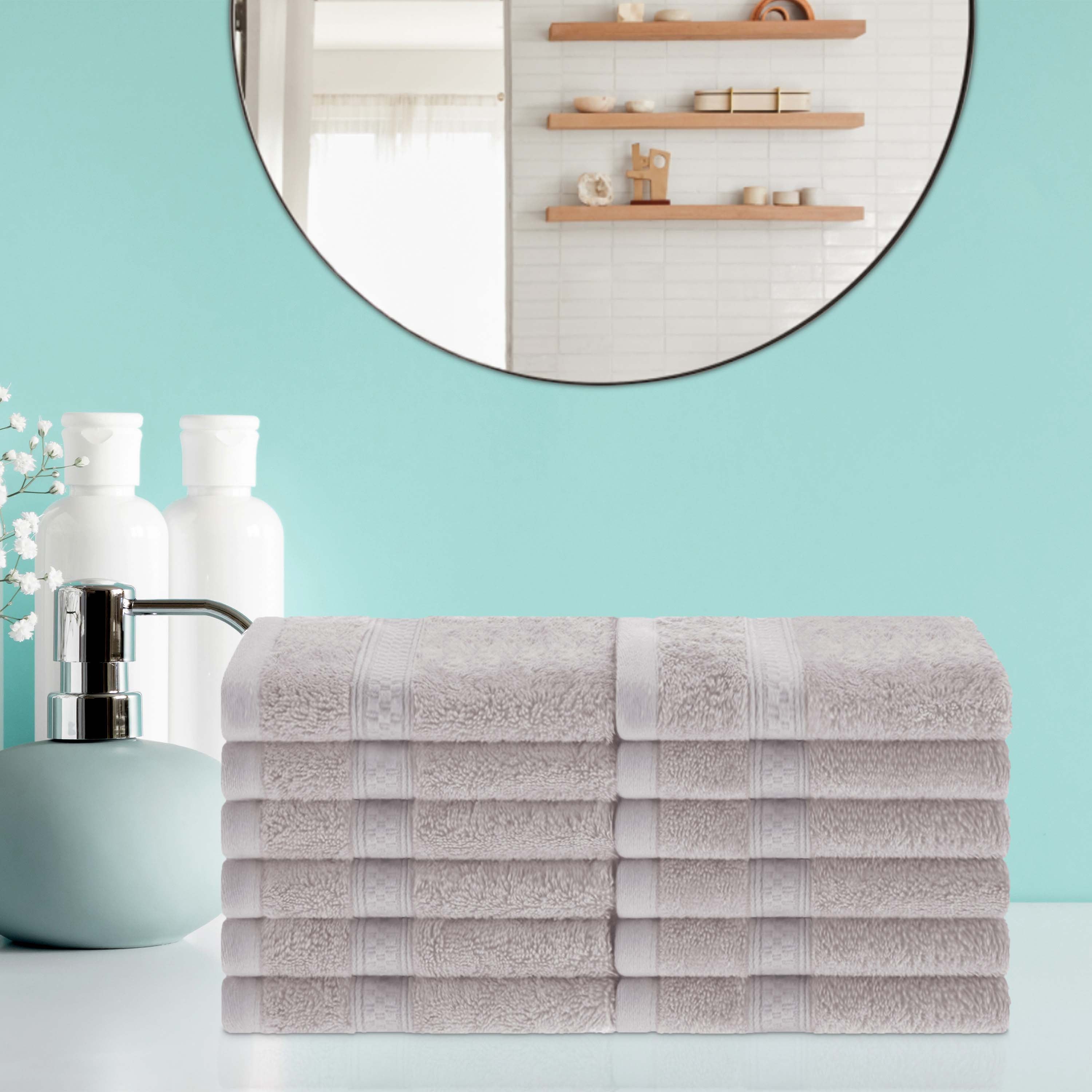 Rayon from Bamboo Blend Solid 12 Piece Face Towel Set - Omnigoodsstore