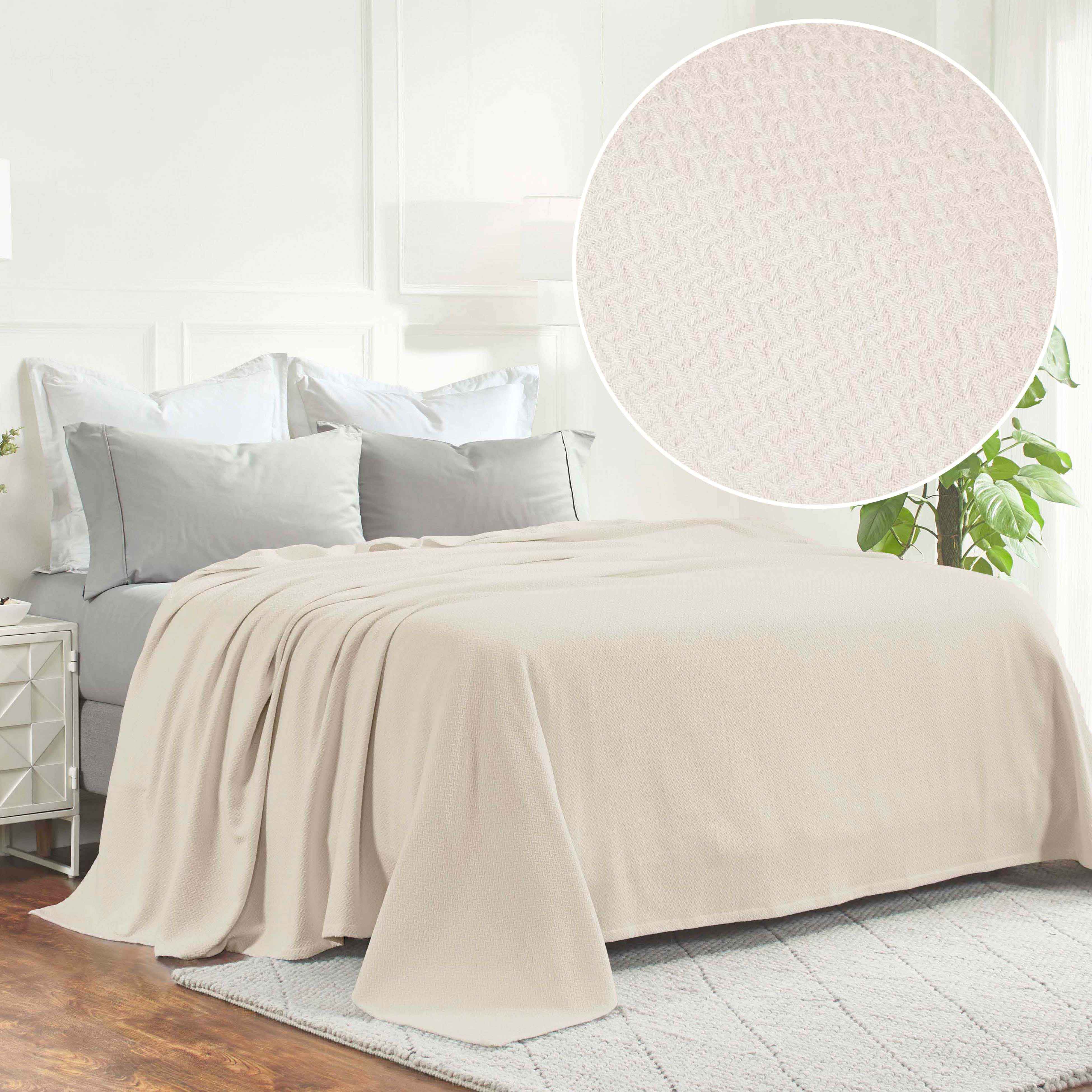 Nobel Cotton Textured Chevron Lightweight Woven Blanket - Omnigoodsstore