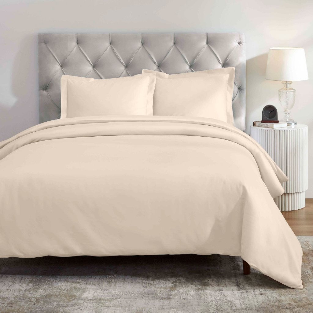 1200 Thread Count Egyptian Solid Cotton Duvet Cover Set - Omnigoodsstore
