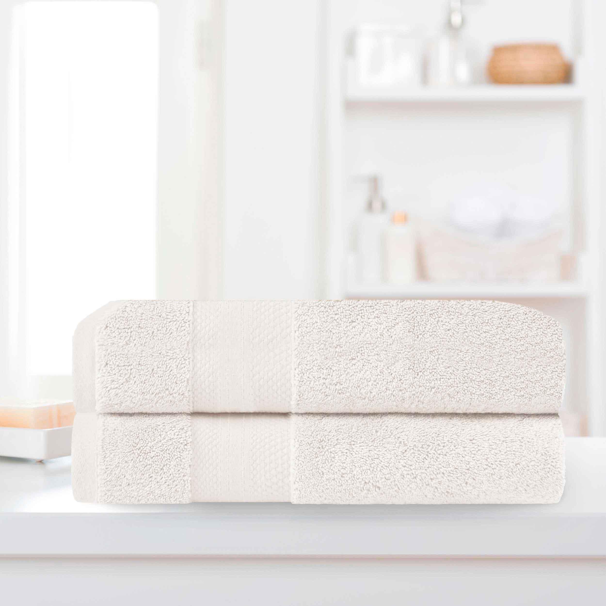 Turkish Cotton Absorbent Ultra-Plush Solid 2 Piece Bath Sheet Set - Omnigoodsstore
