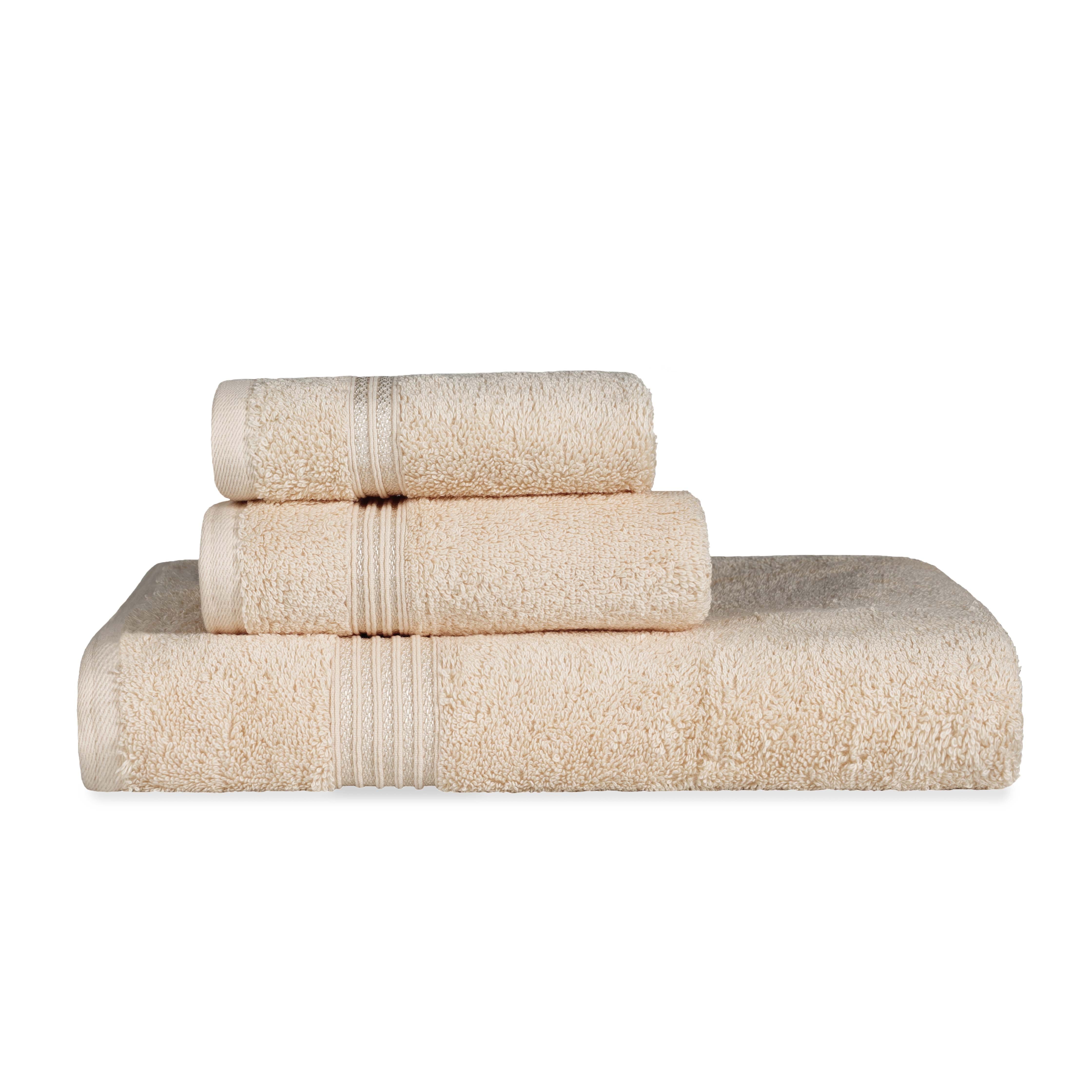 Egyptian Cotton Highly Absorbent Solid 3-Piece Ultra Soft Towel Set - Omnigoodsstore