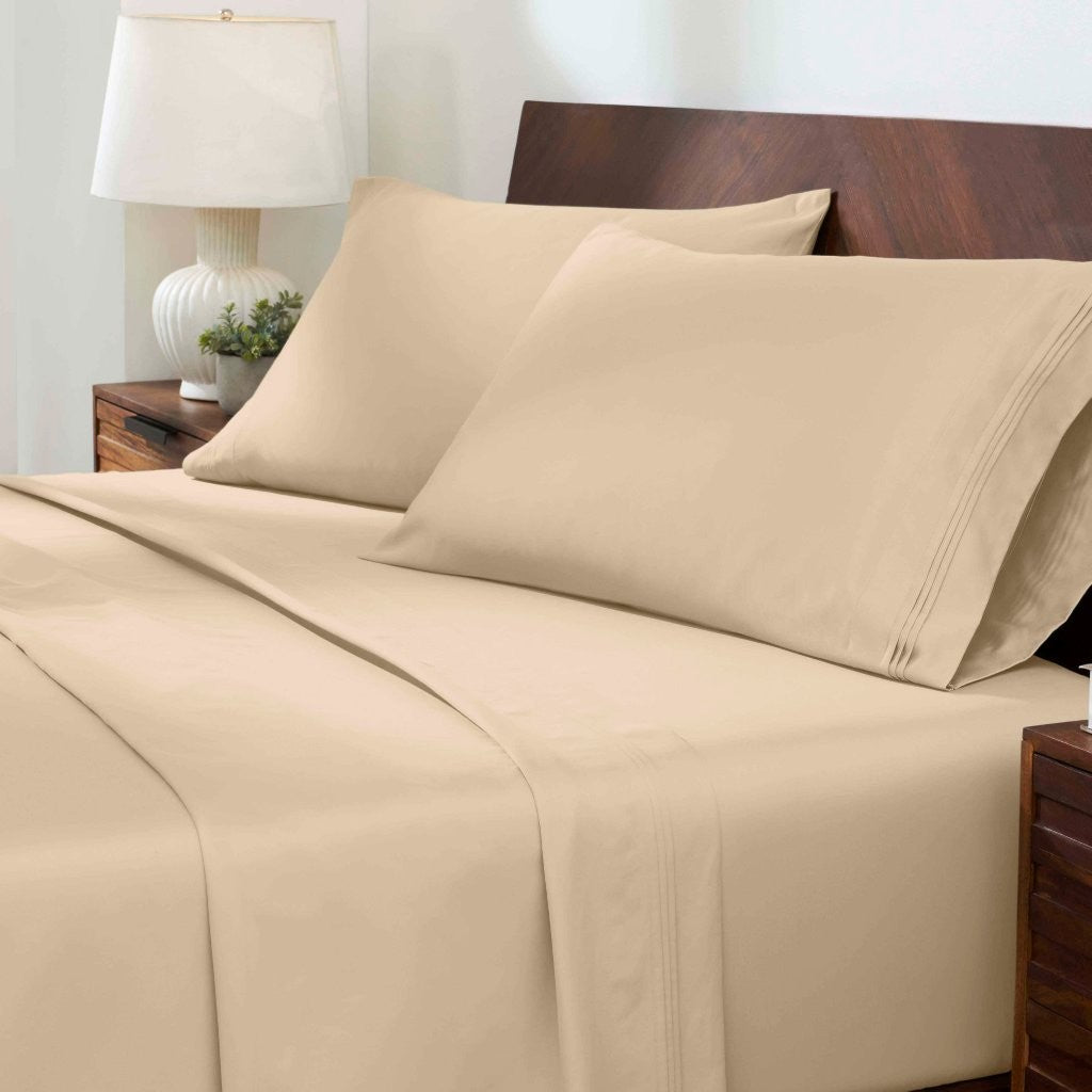 1000 Thread Count Egyptian Cotton Bed Sheet Set Olympic Queen - Omnigoodsstore