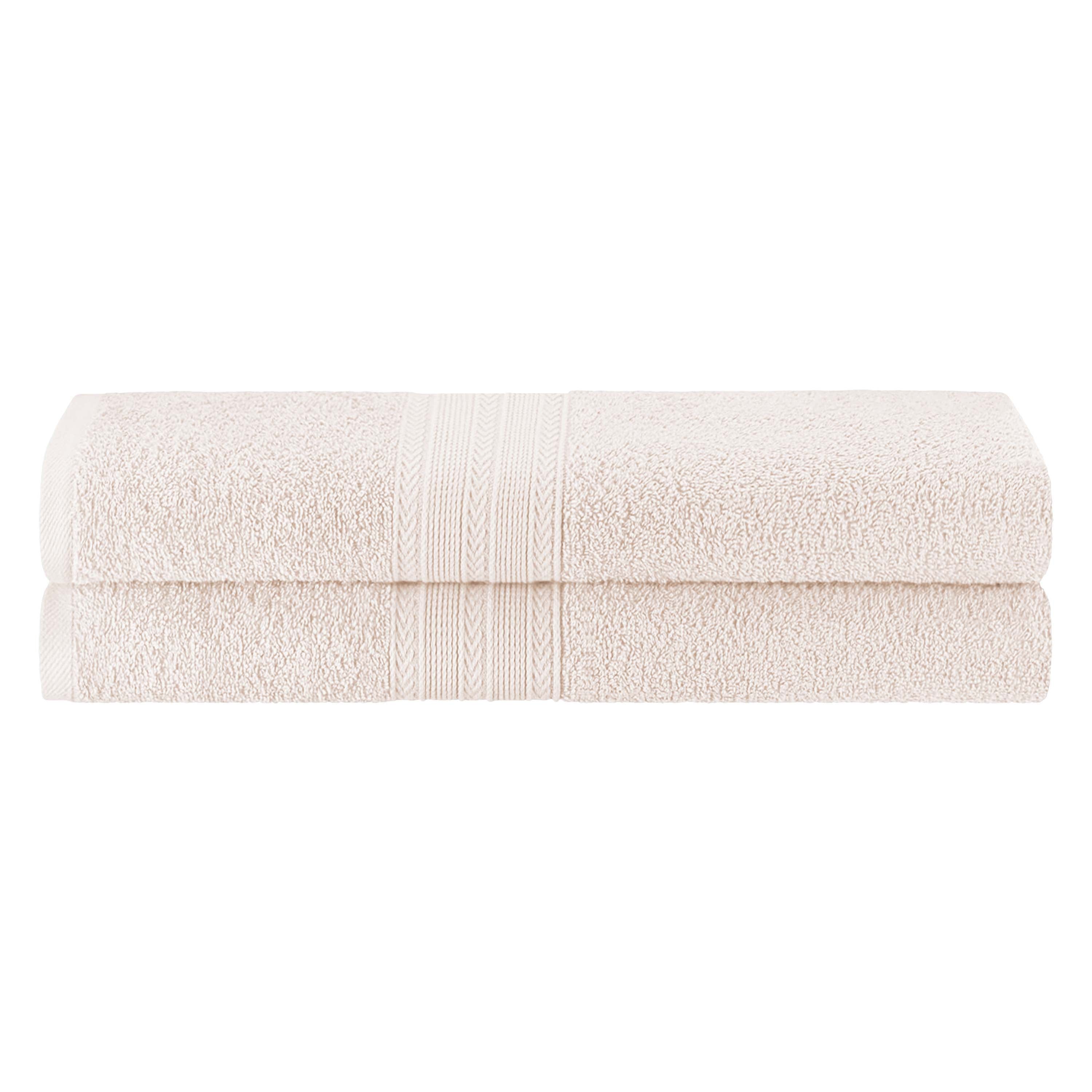 Cotton Eco Friendly 2 Piece Solid Bath Sheet Towel Set - Omnigoodsstore