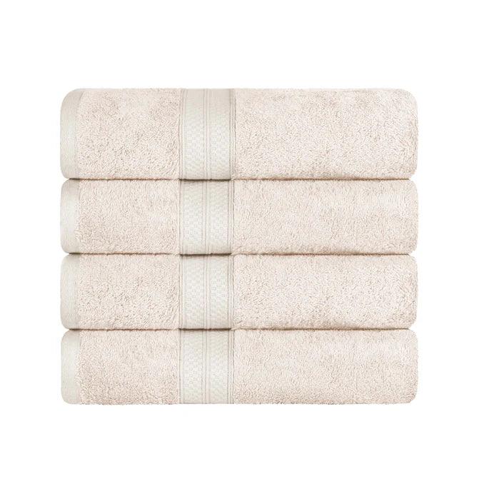 Ultra-Soft Rayon from Bamboo Cotton Blend 4 Piece Bath Towel Set - Omnigoodsstore