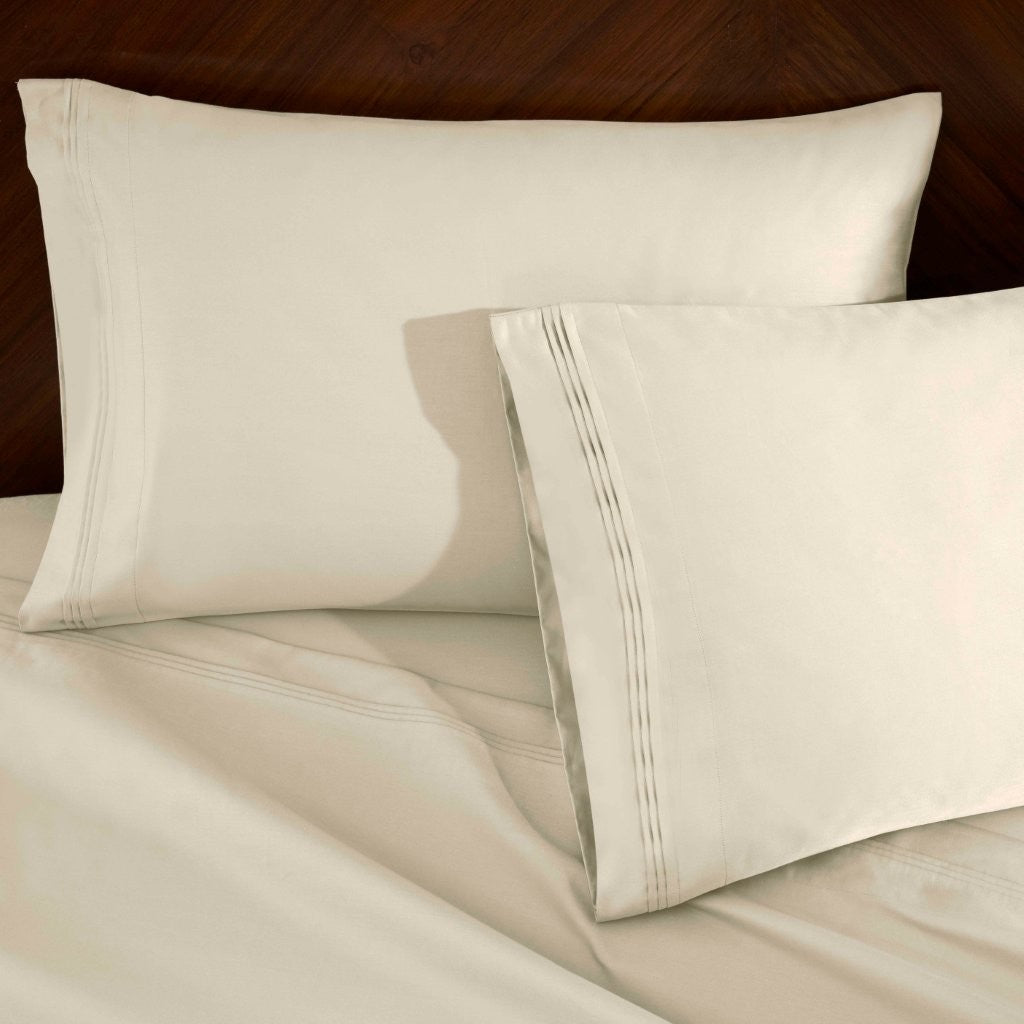 1000 Thread Count Egyptian Cotton Bed Sheet Set Olympic Queen - Omnigoodsstore