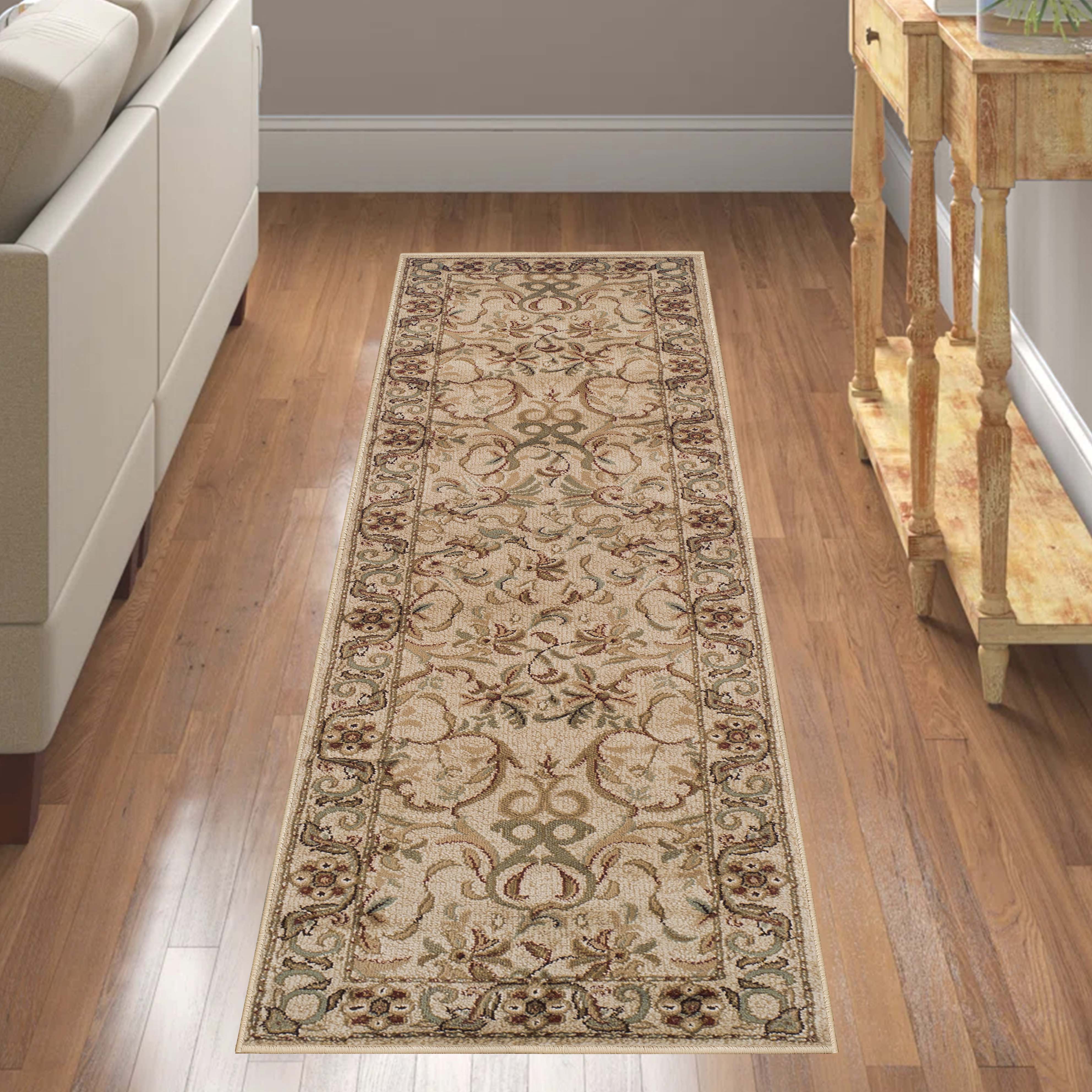 Heritage Traditional Floral Scroll Indoor Area Rug Or Runner Rug - Omnigoodsstore