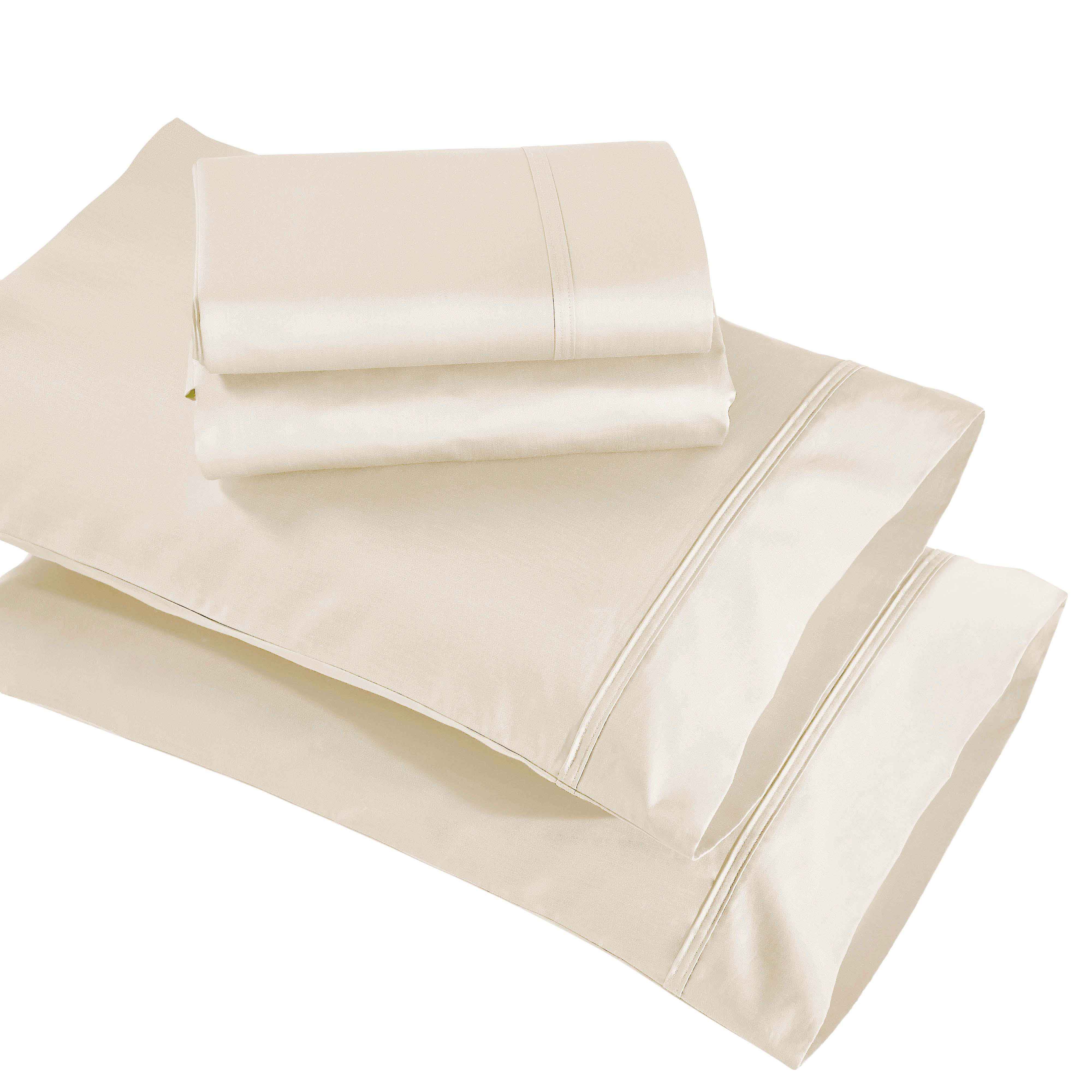 850 Thread Count Cotton Solid Bed Sheet Set - Omnigoodsstore