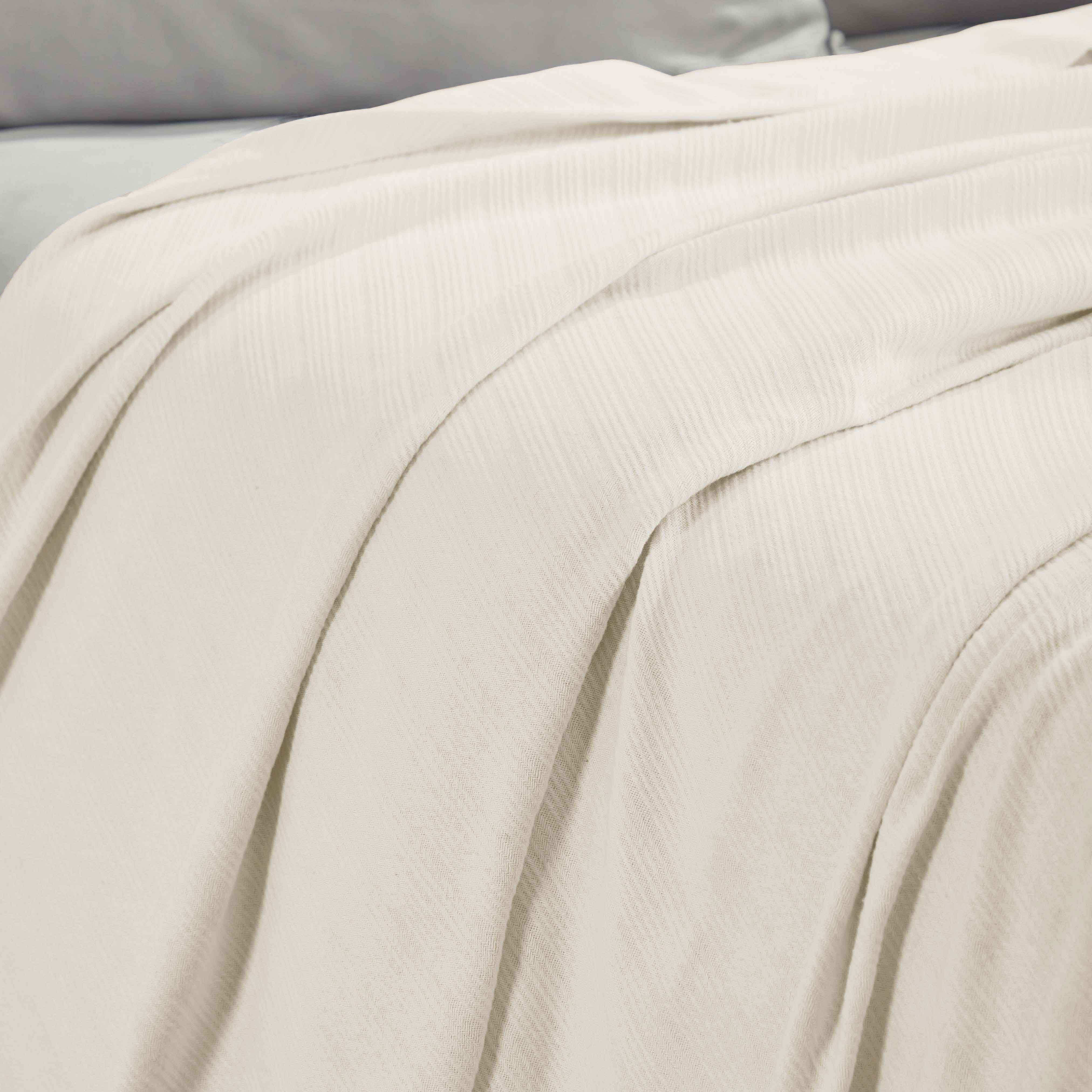 Milan Cotton Textured Striped Lightweight Woven Blanket - Omnigoodsstore