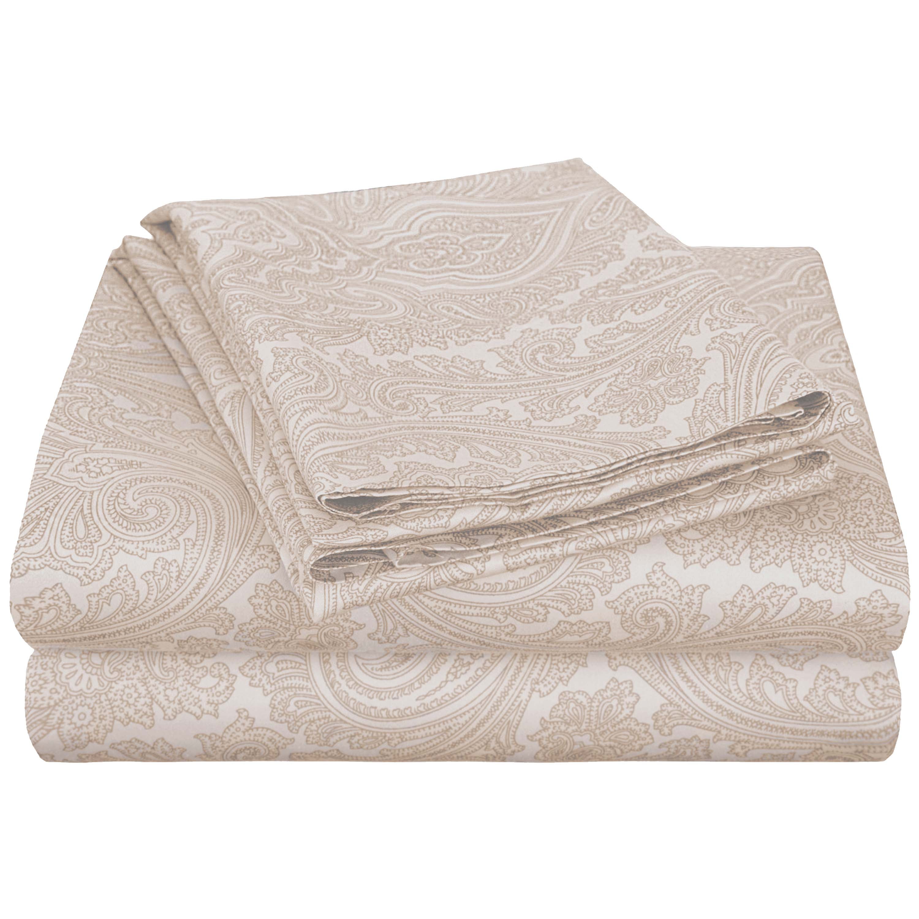 Italian Paisley 600 Thread Count Cotton Blend Deep Pocket Sheet Set - Omnigoodsstore
