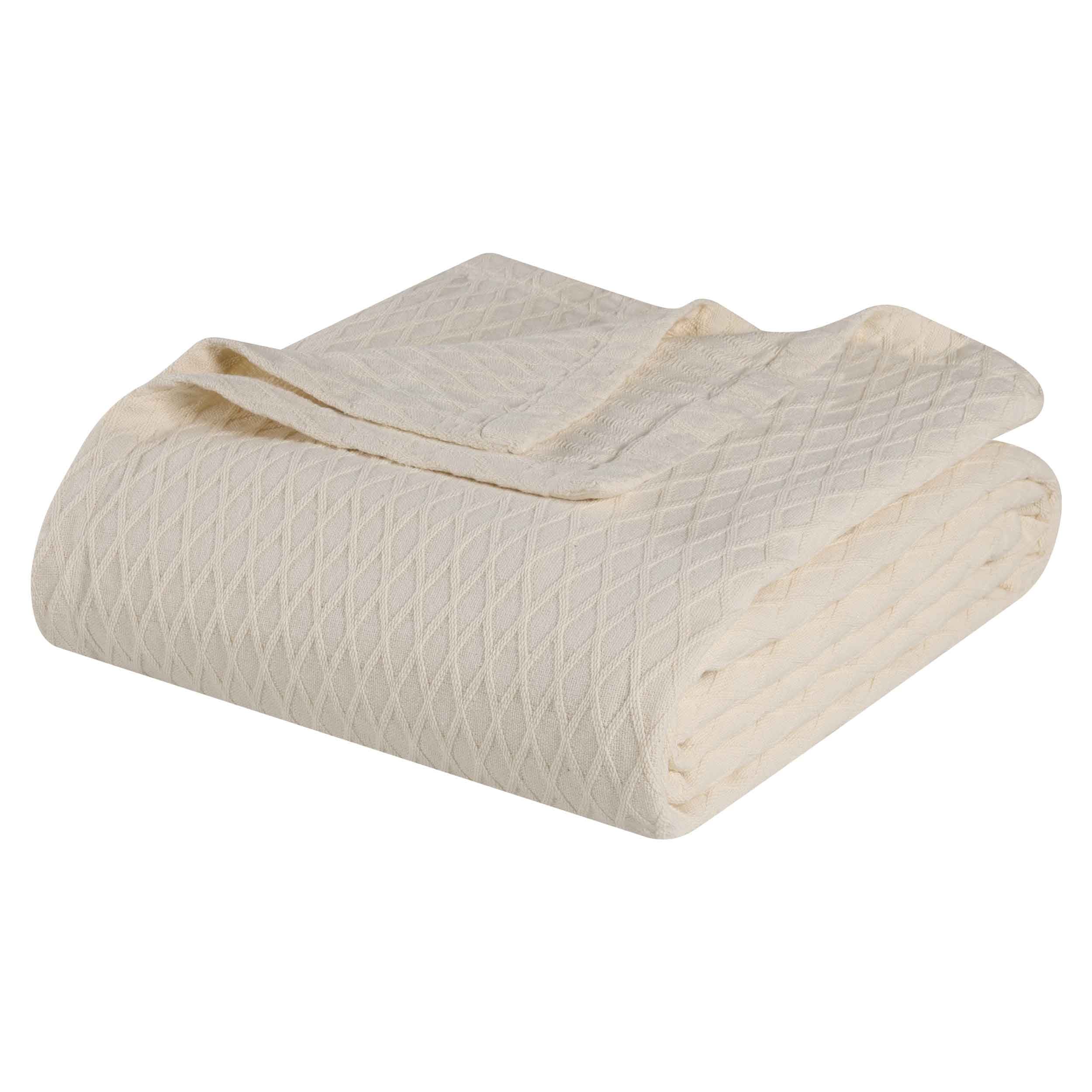 Cotton All Season Diamond Bed Blanket & Sofa Throw - Omnigoodsstore