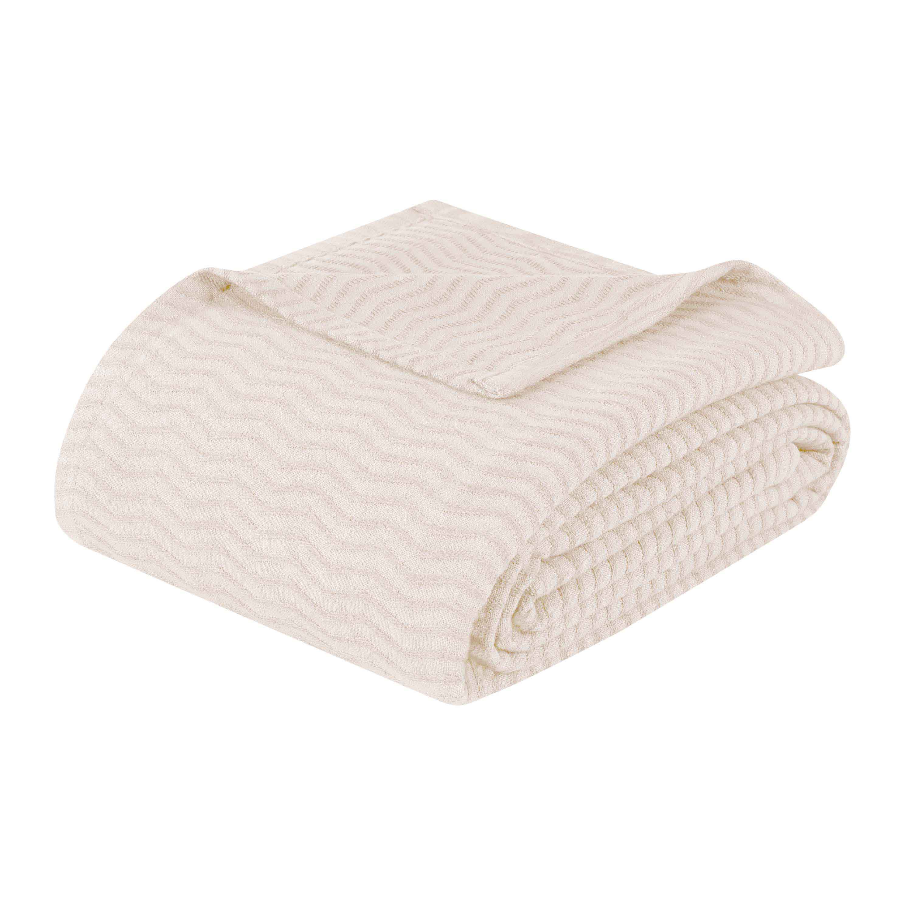 Jena Cotton Textured Chevron Lightweight Woven Blanket - Omnigoodsstore