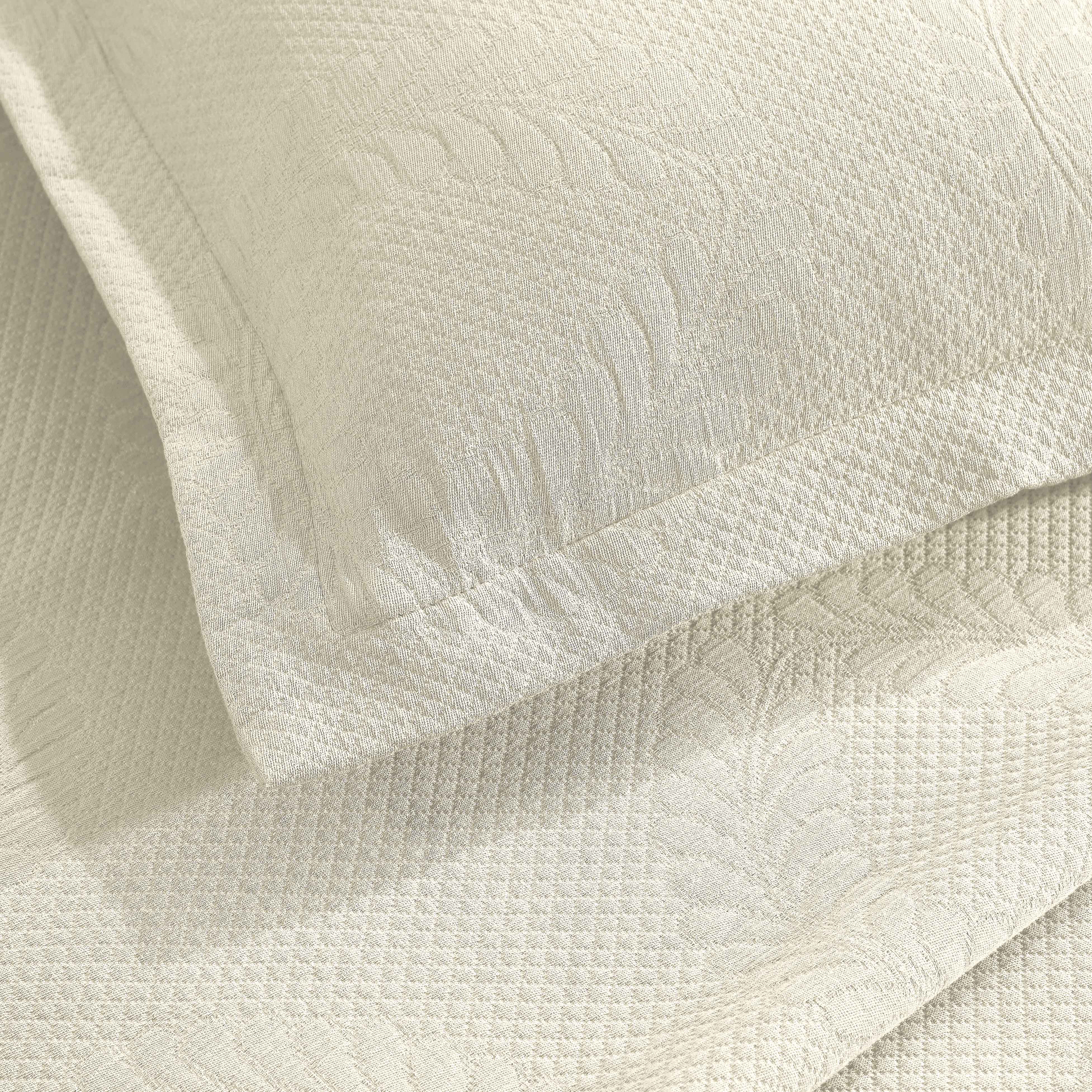 Peploi Cotton Medium Weight Matelasse Bedspread and Sham Set - Omnigoodsstore