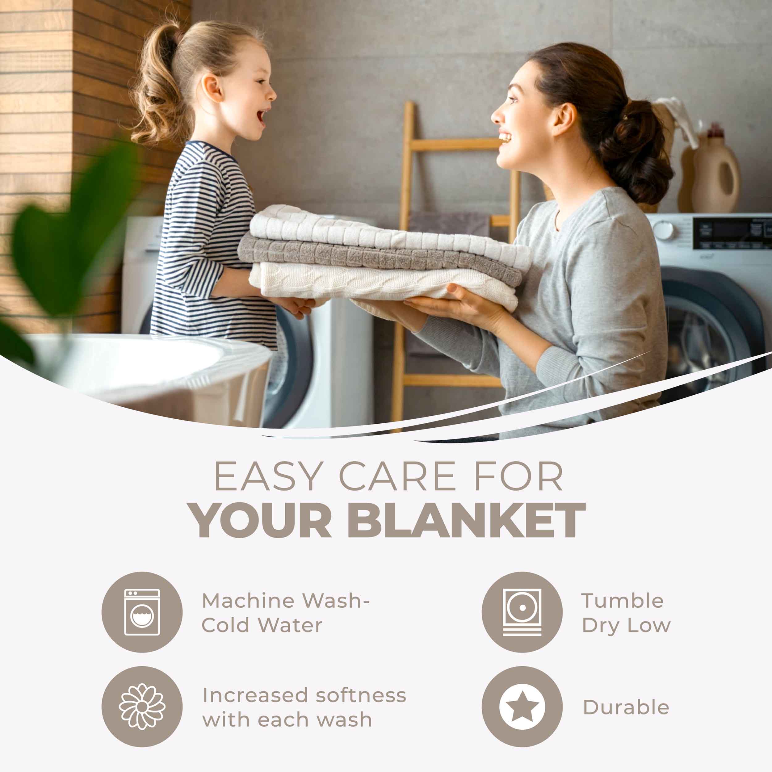 Basketweave All Season Cotton Bed Blanket & Sofa Throw - Omnigoodsstore