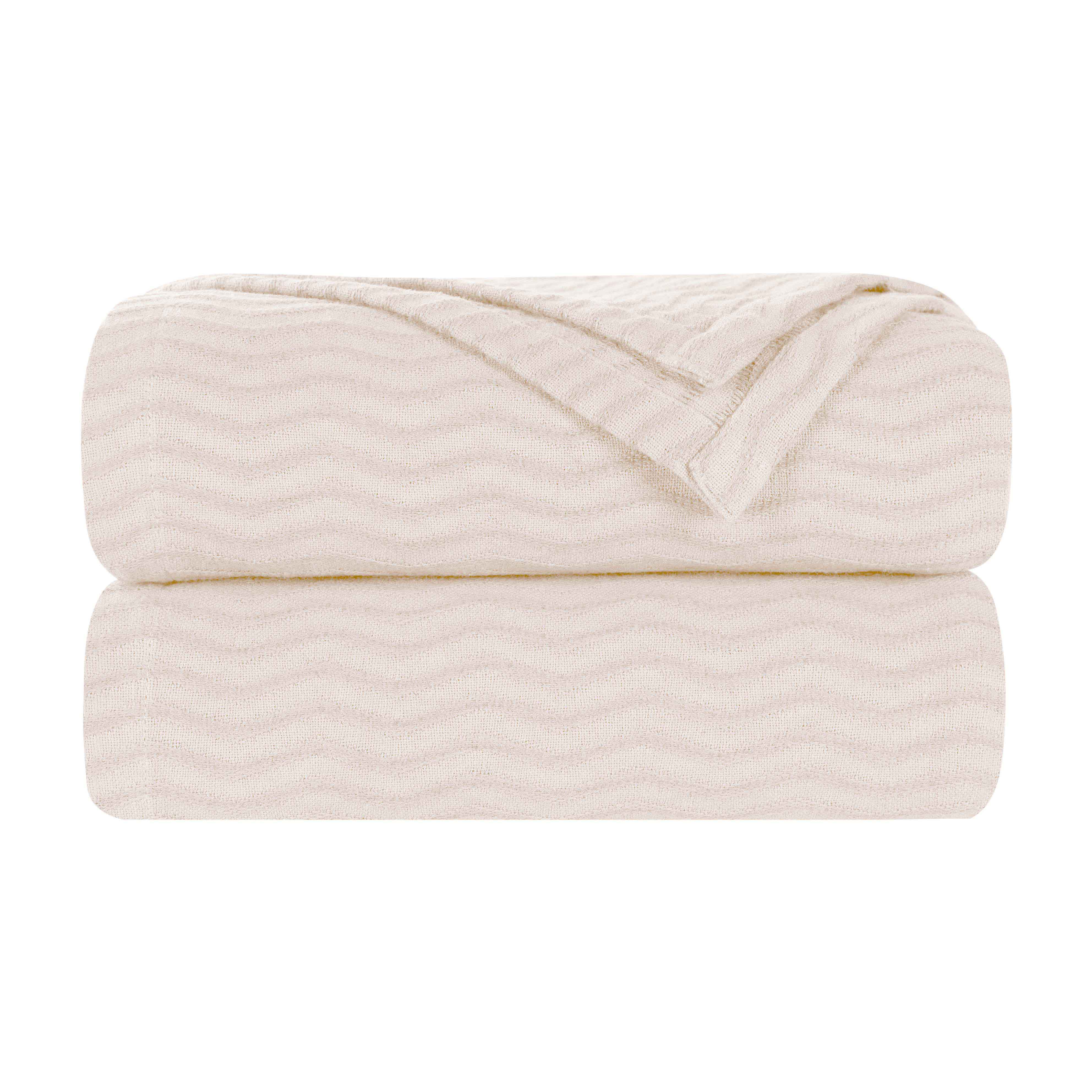 Jena Cotton Textured Chevron Lightweight Woven Blanket - Omnigoodsstore