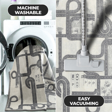 Country Road Non-Slip Kids Playroom Nursery Washable Indoor Area Rug - Omnigoodsstore