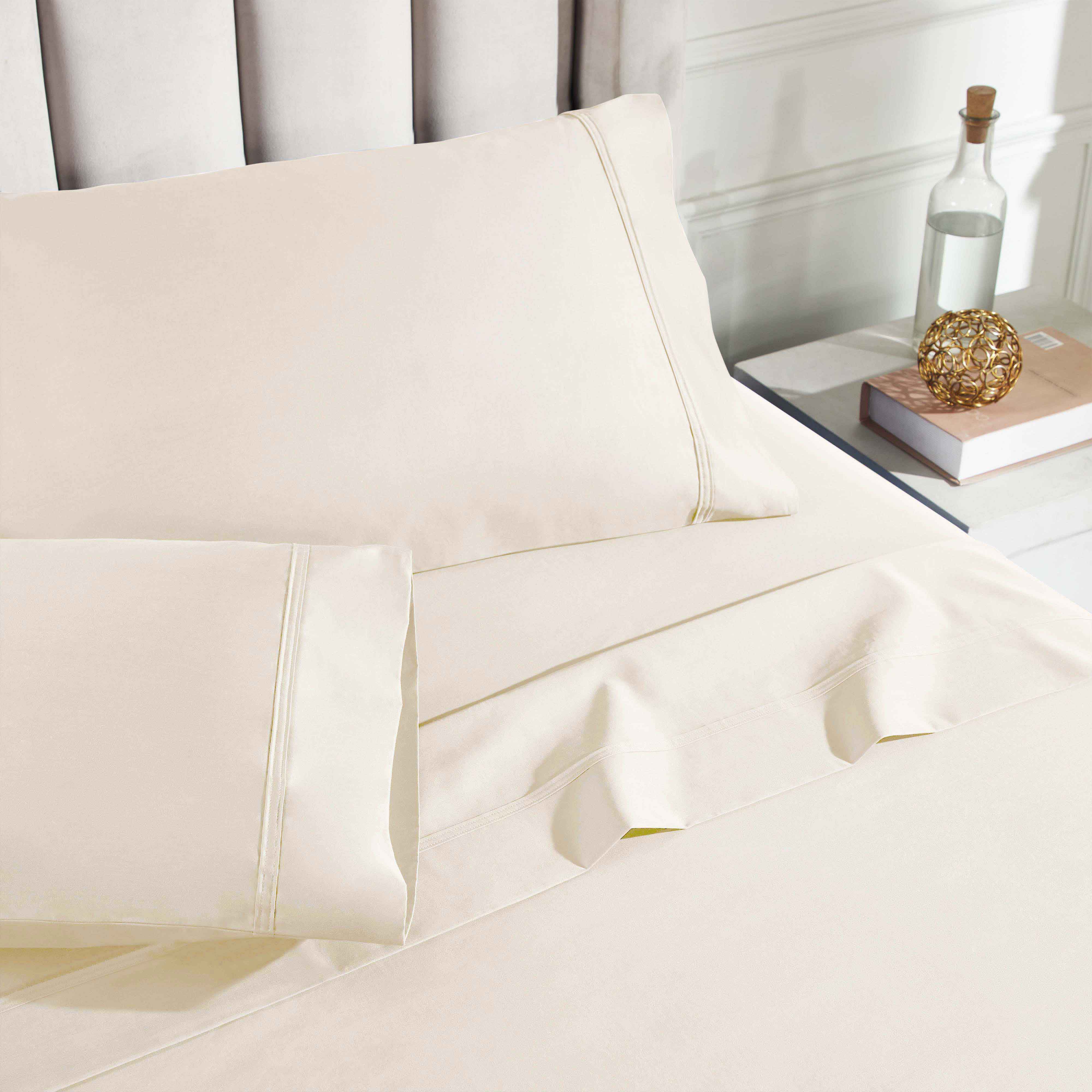 850 Thread Count Cotton Solid Bed Sheet Set - Omnigoodsstore