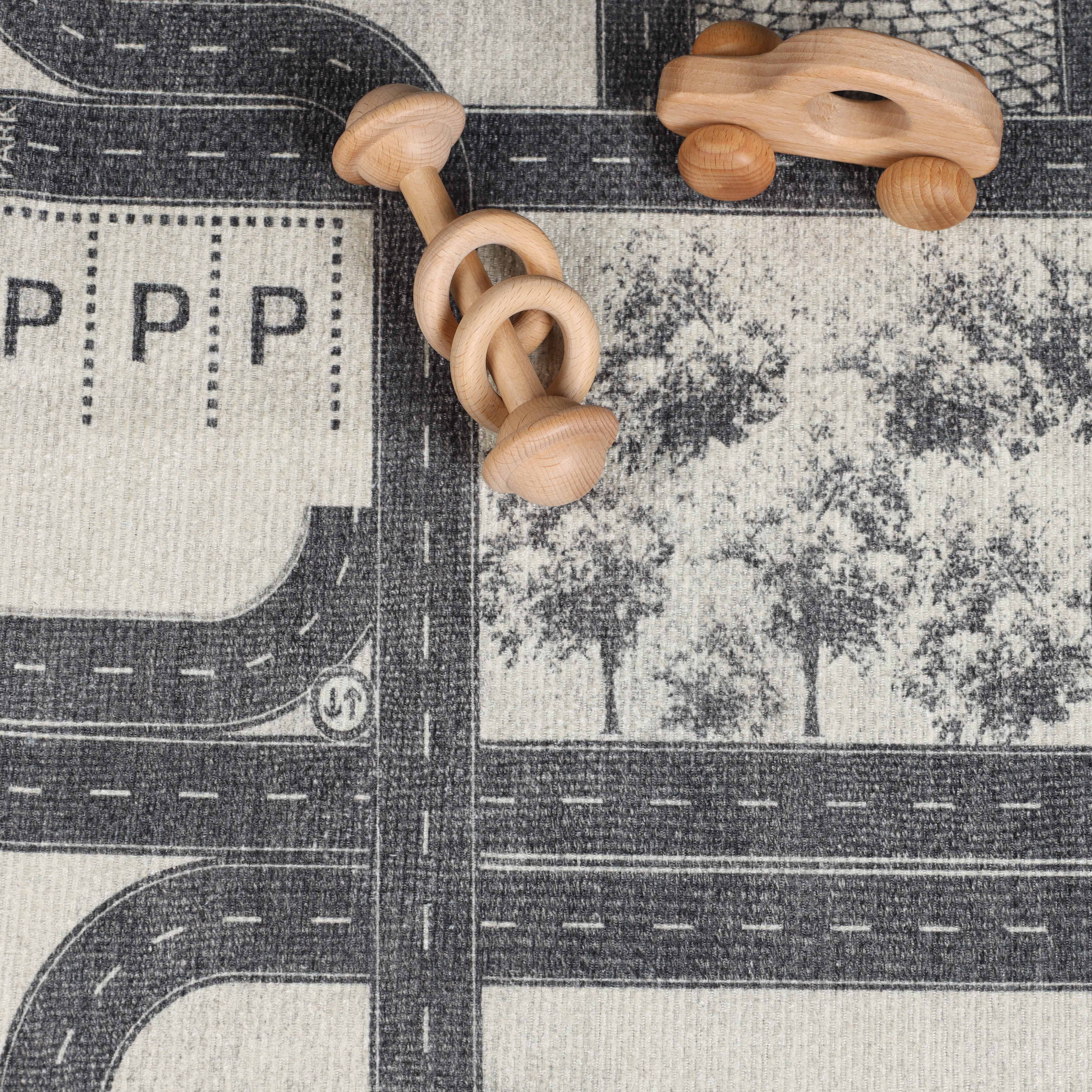 Country Road Non-Slip Kids Playroom Nursery Washable Indoor Area Rug - Omnigoodsstore