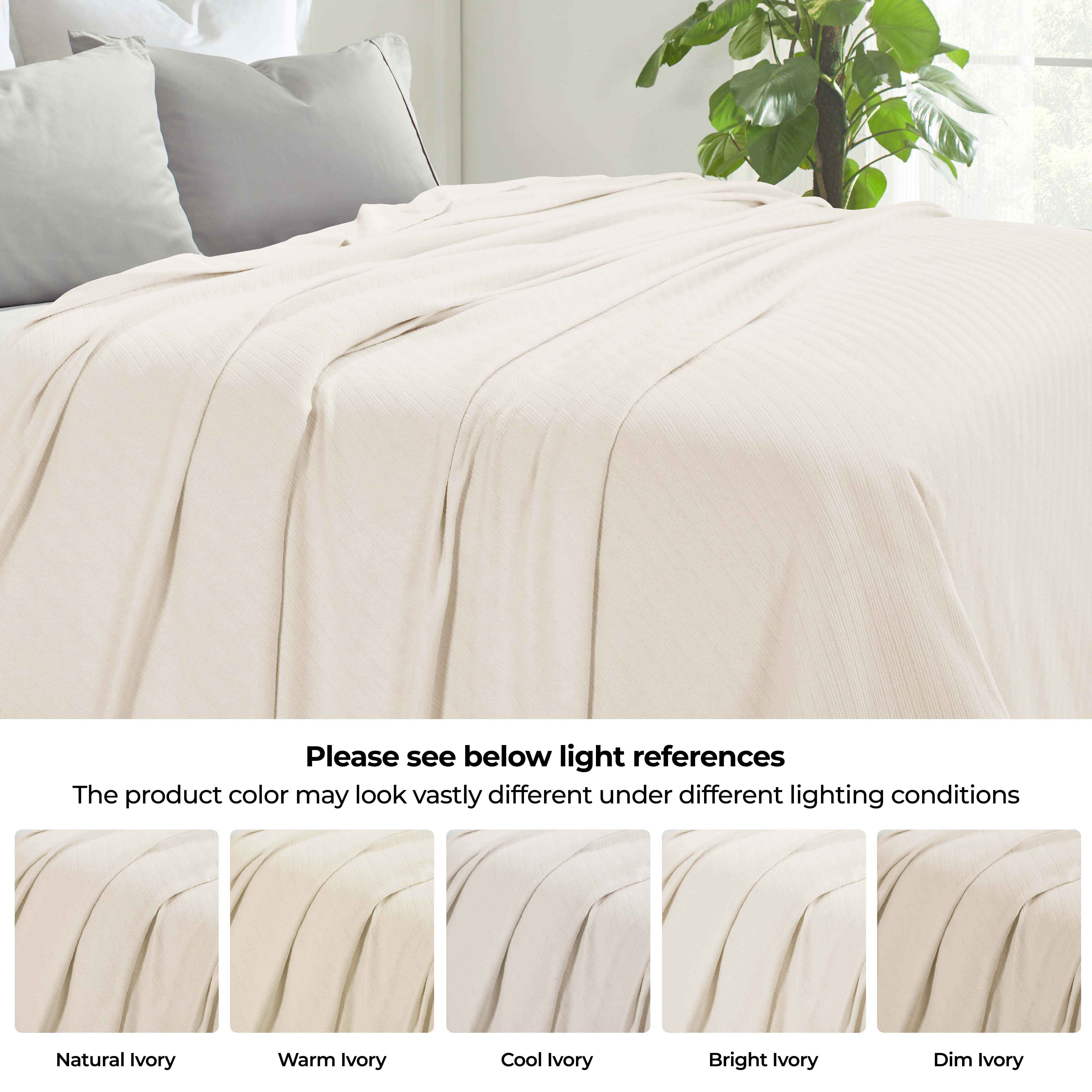 Milan Cotton Textured Striped Lightweight Woven Blanket - Omnigoodsstore