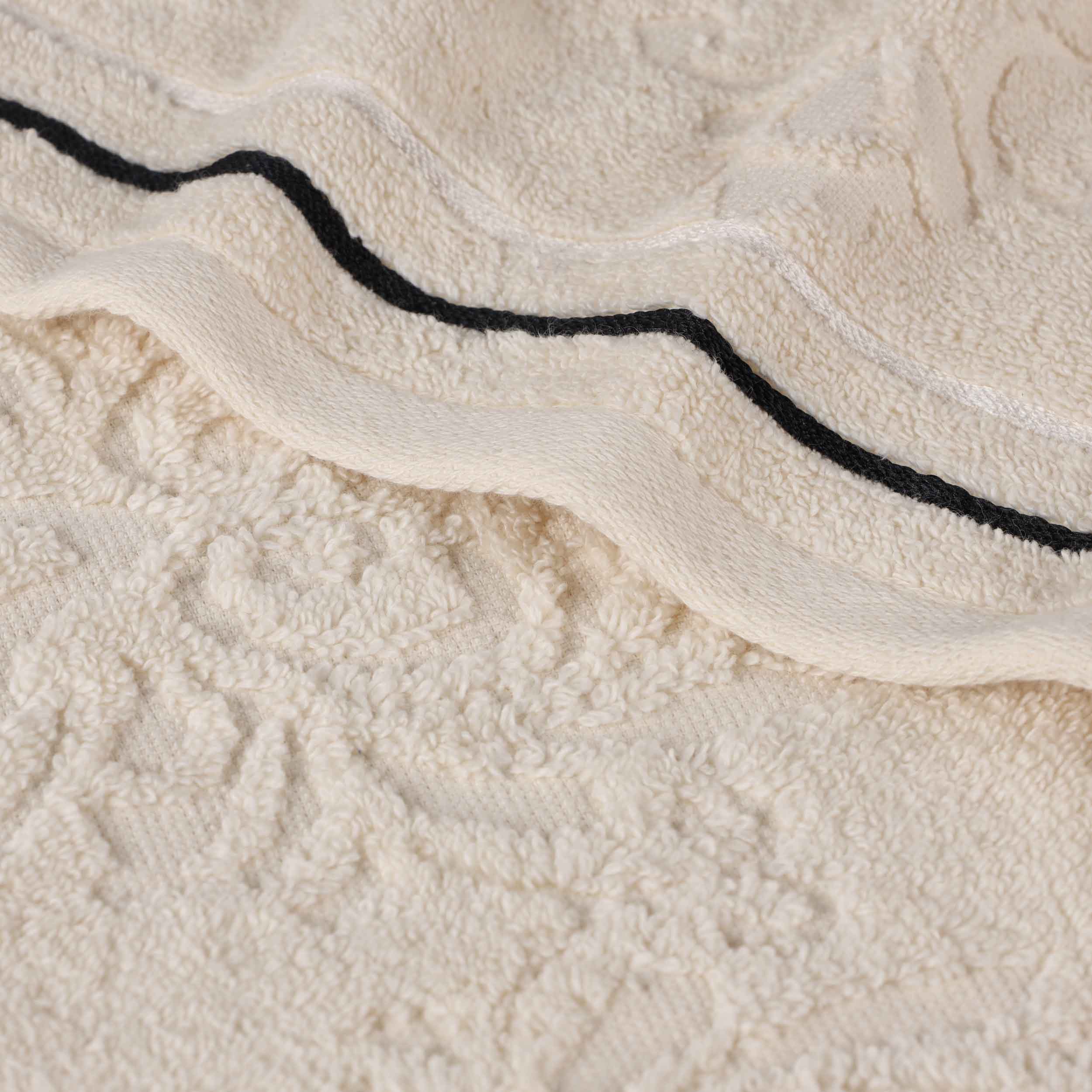 Sadie Zero Twist Cotton Solid and Jacquard Floral Face Towel Set of 12 - Omnigoodsstore