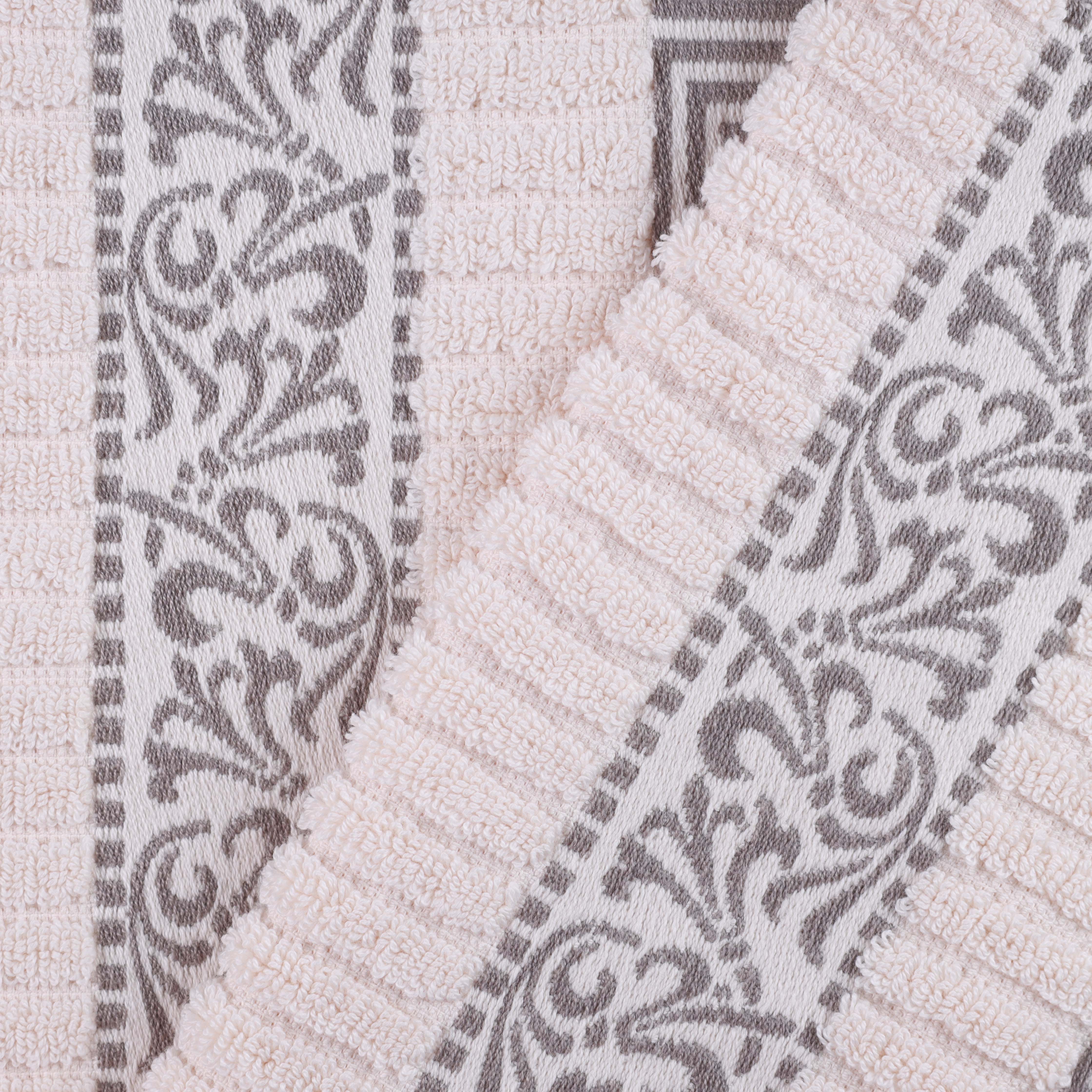Athens Cotton Greek Scroll and Floral 6-Piece Assorted Towel Set - Omnigoodsstore