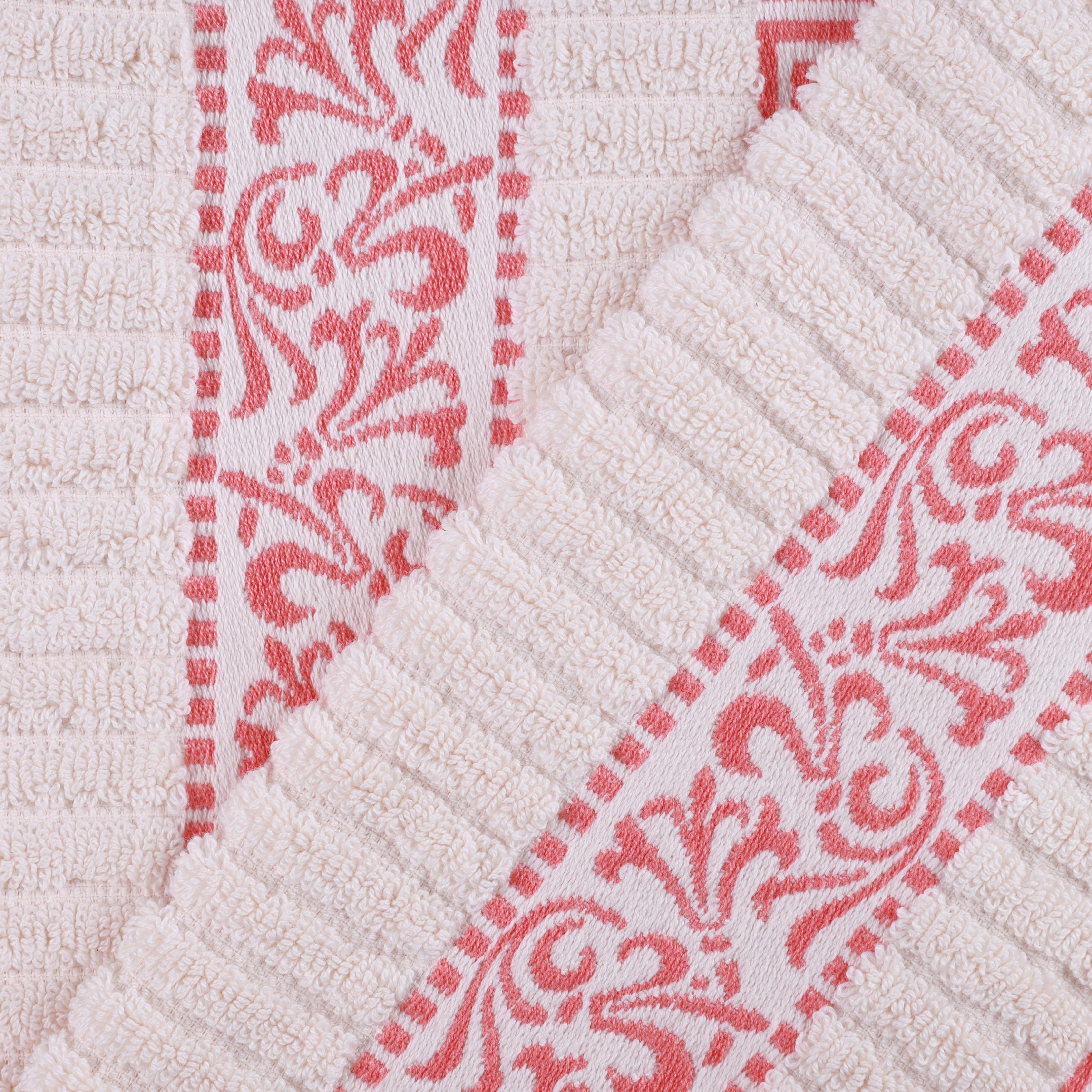 Athens Cotton Greek Scroll and Floral 6-Piece Assorted Towel Set - Omnigoodsstore