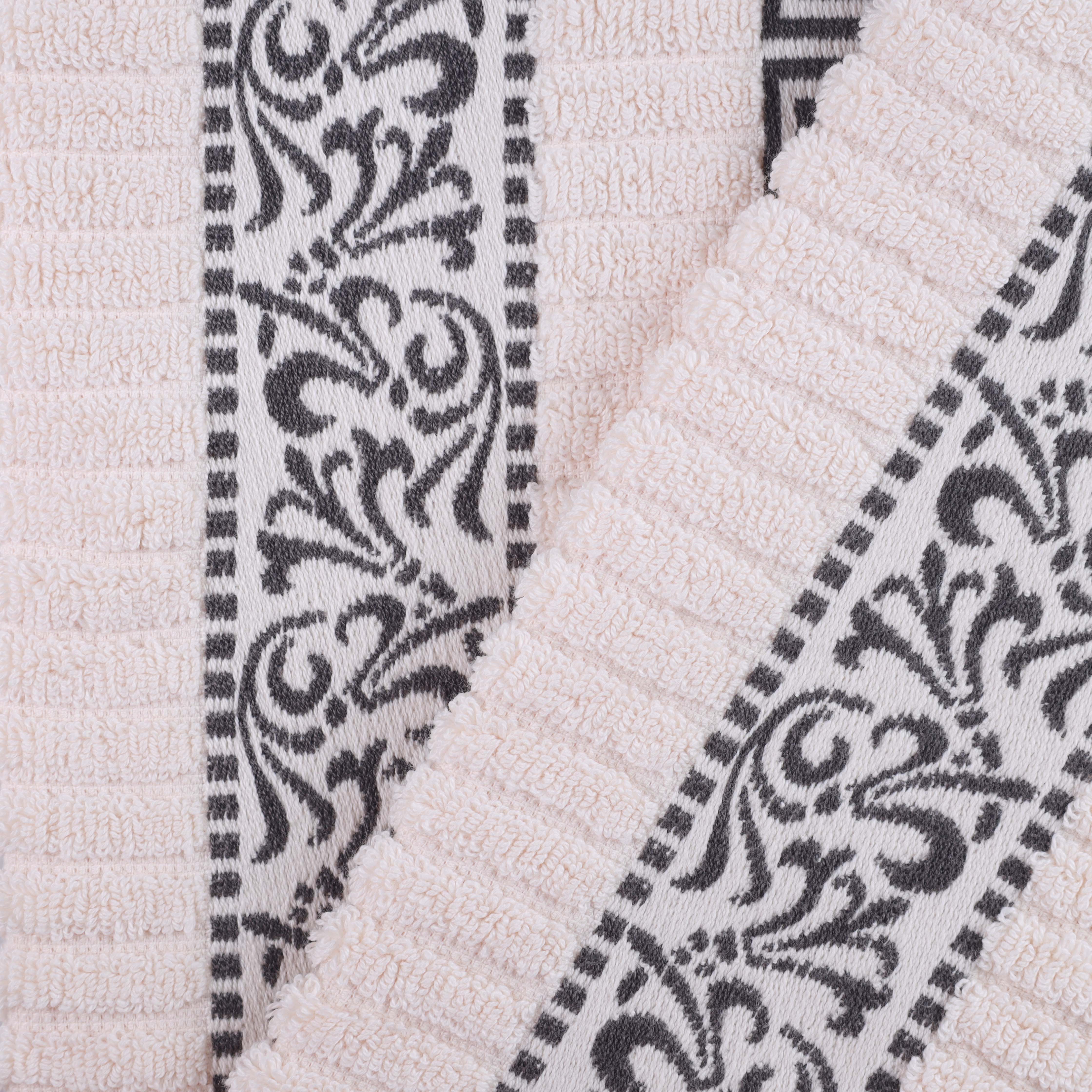 Athens Cotton Greek Scroll and Floral 6-Piece Assorted Towel Set - Omnigoodsstore
