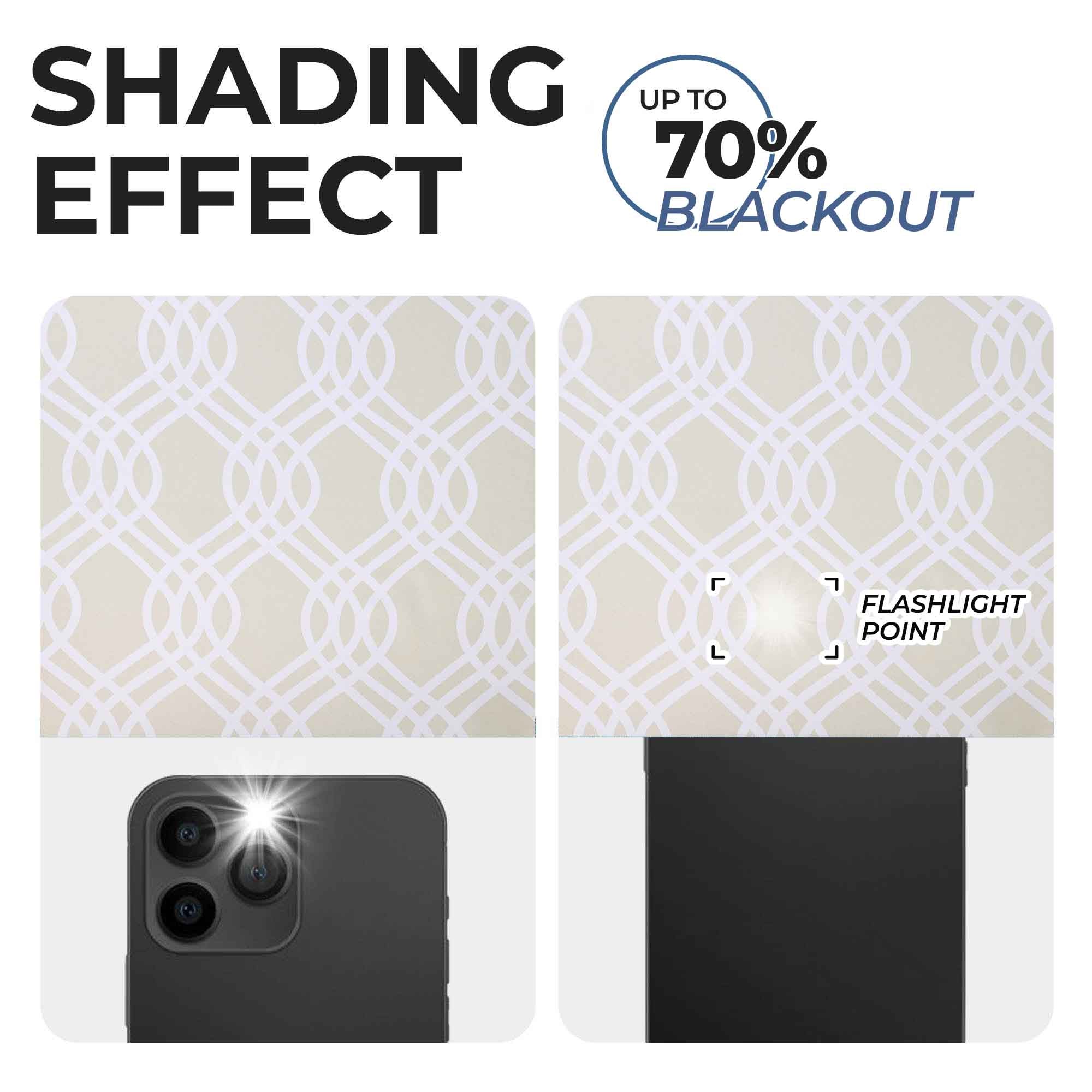 Ribbon Trellis Washable Room Darkening Blackout Curtain Panel Set - Omnigoodsstore