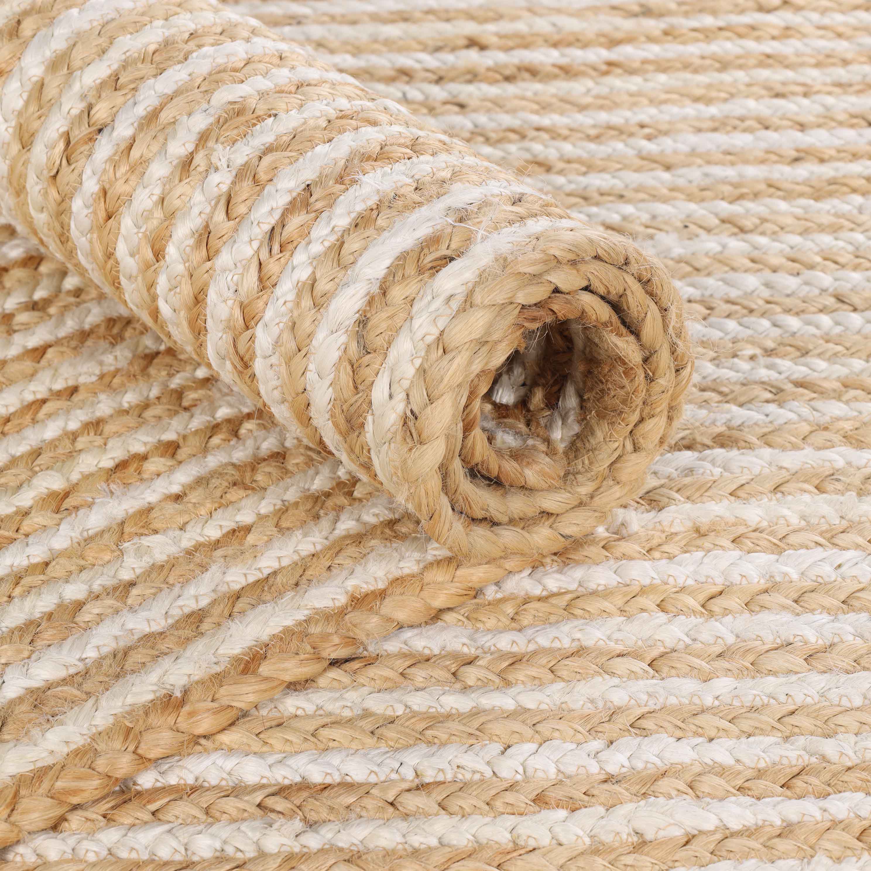 Braided Jute Reversible Handwoven Indoor Outdoor Area Rug - Omnigoodsstore