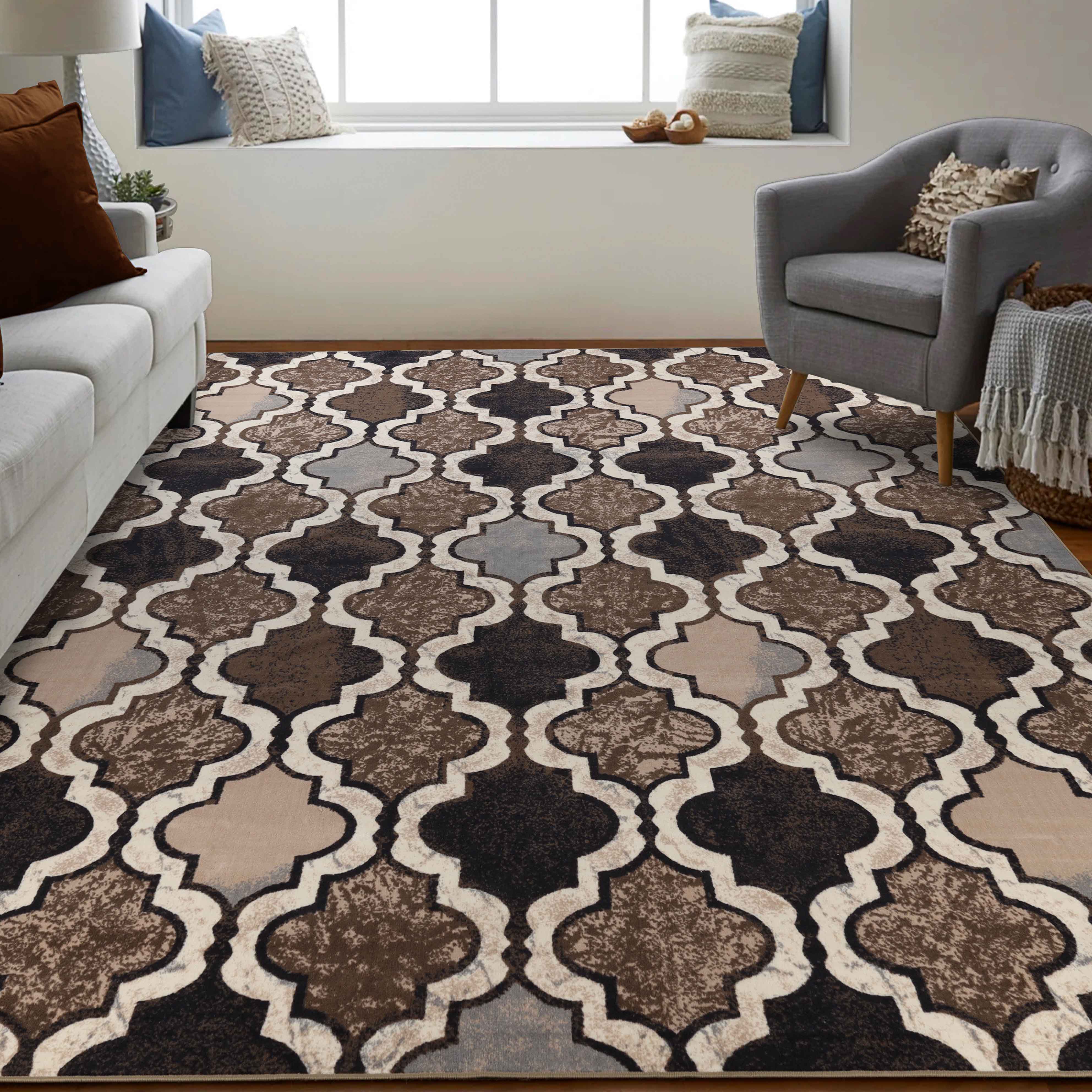 Viking Geometric Trellis Indoor Area Rugs or Runner Rug - Omnigoodsstore