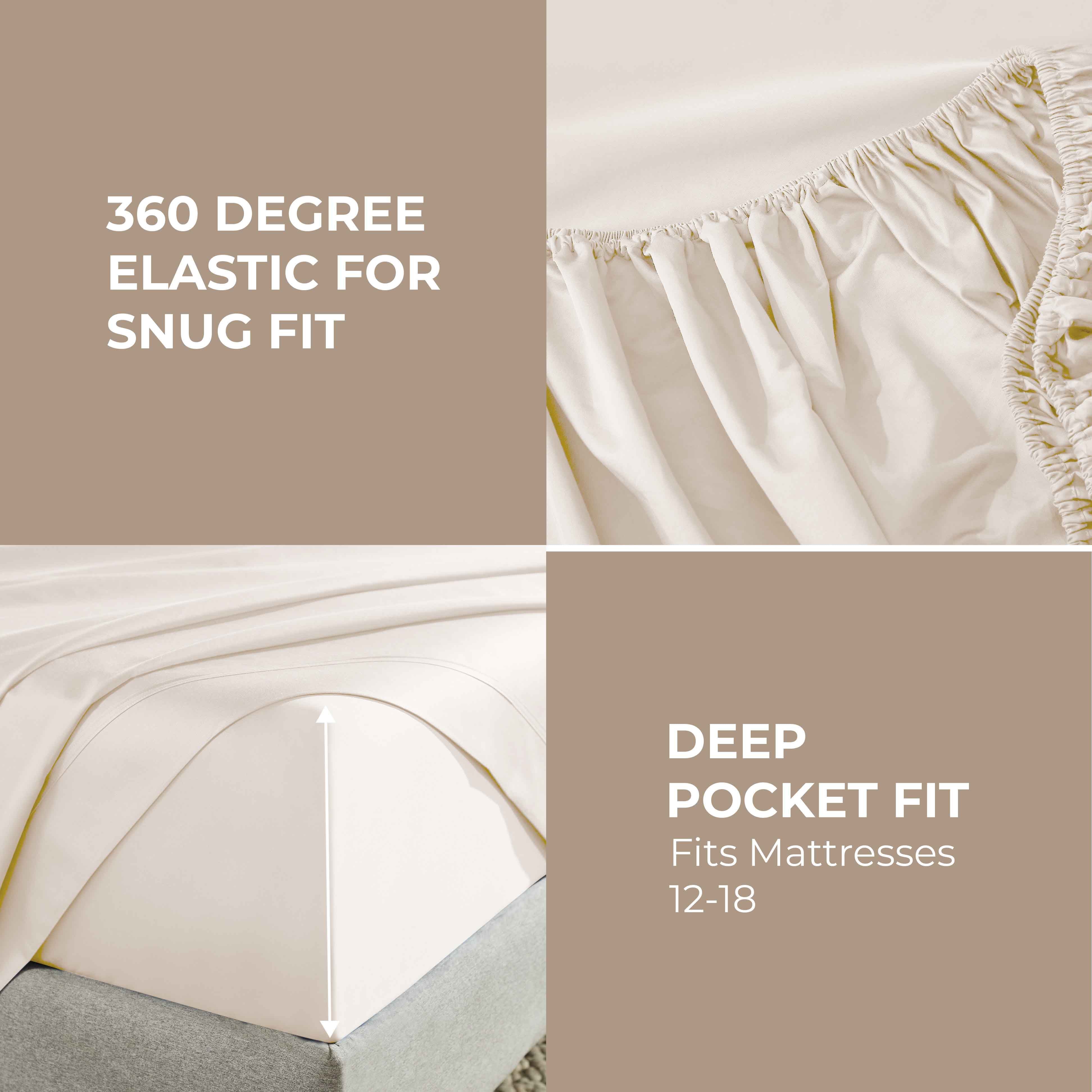 850 Thread Count Cotton Solid Bed Sheet Set - Omnigoodsstore