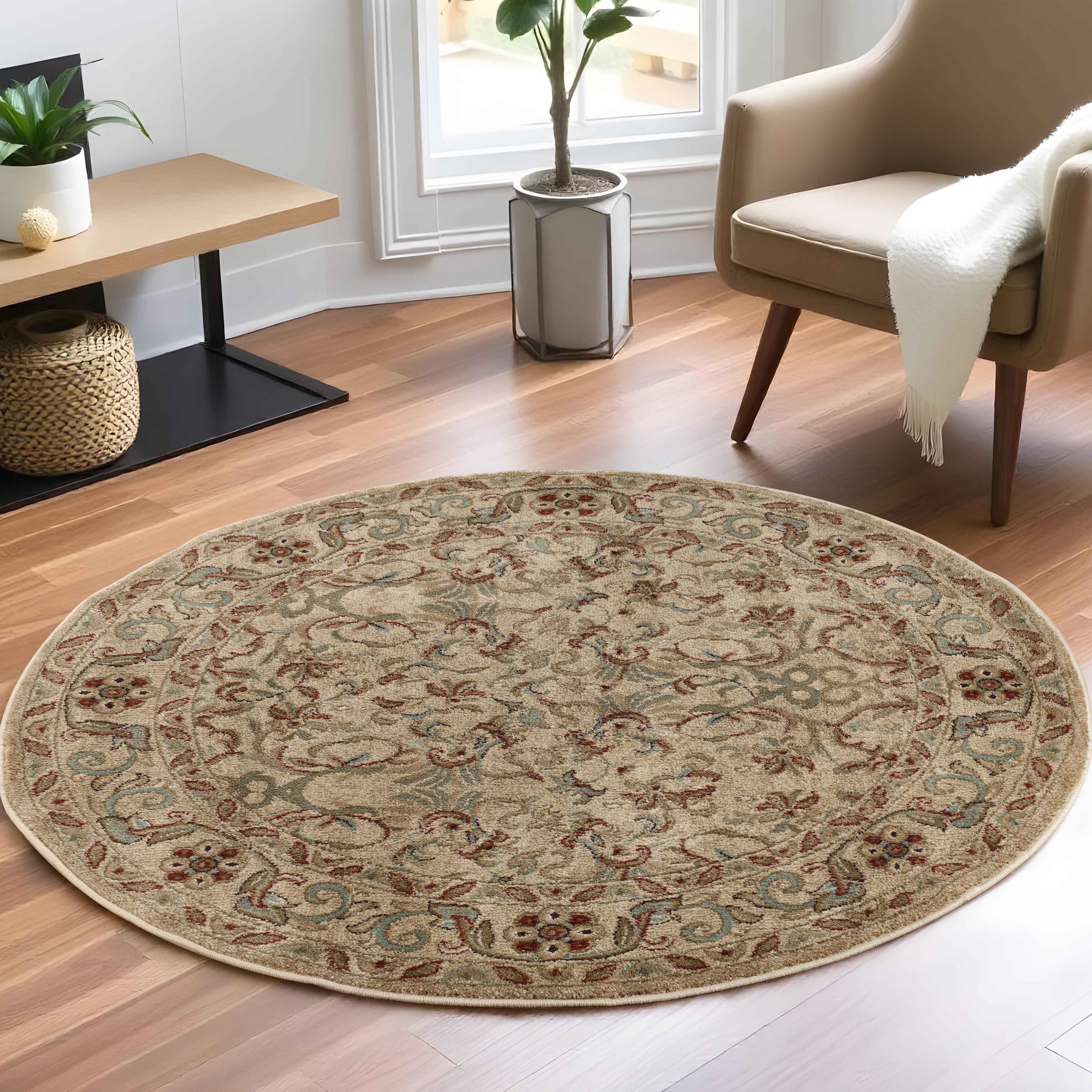 Heritage Traditional Floral Scroll Indoor Area Rug Or Runner Rug - Omnigoodsstore