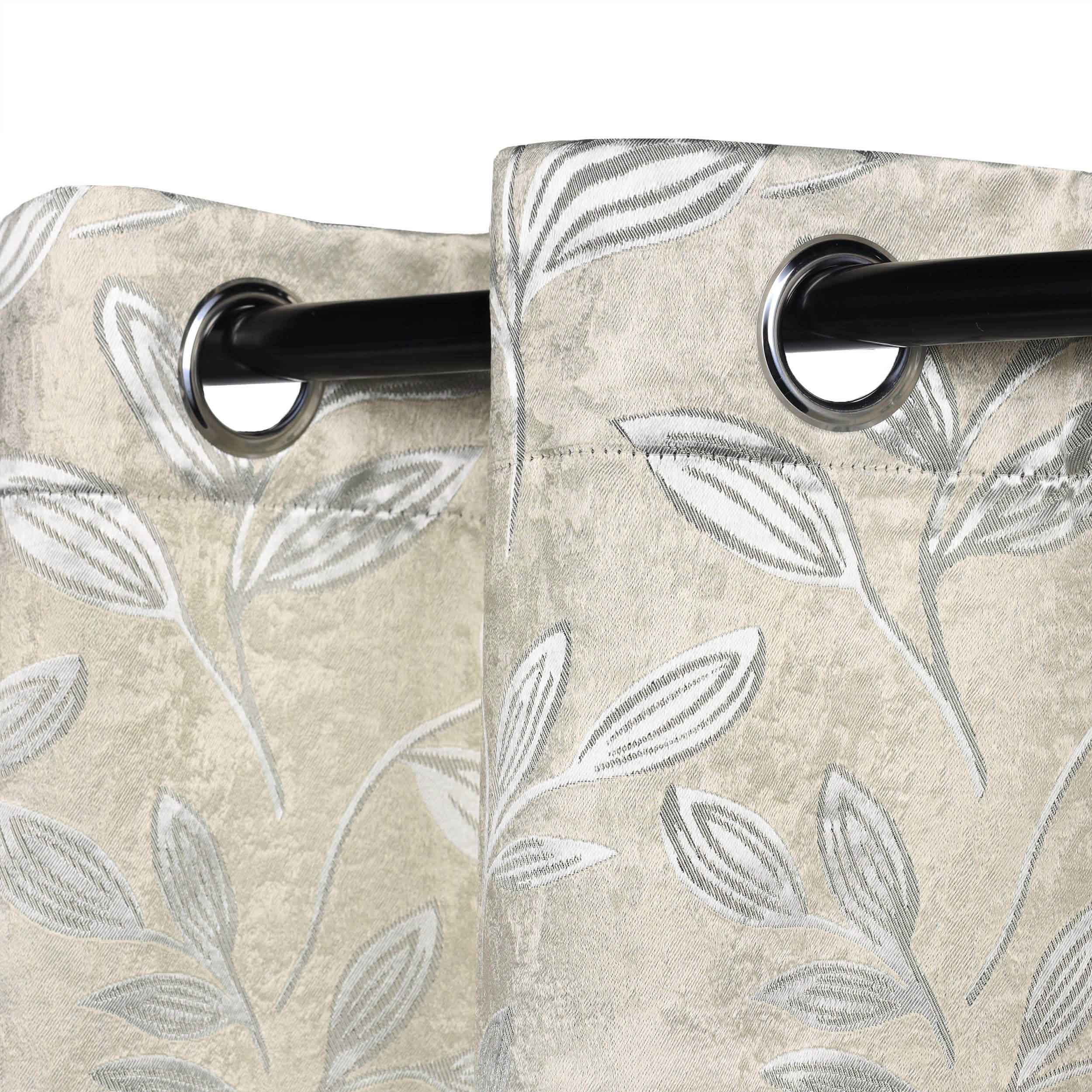 Leaves Machine Washable Room Darkening Blackout Curtains, Set of 2 - Omnigoodsstore