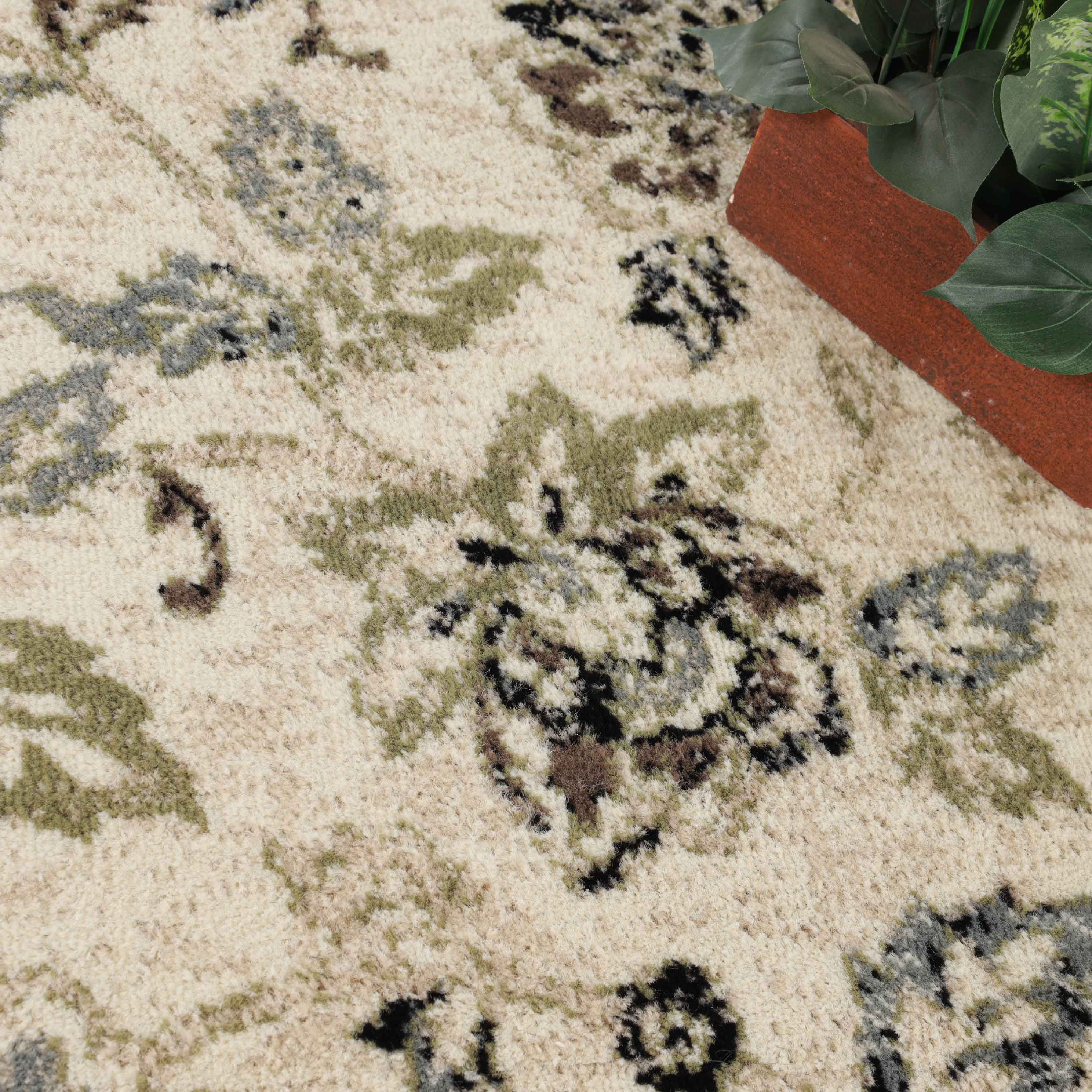 Jacobean Floral Modern Farmhouse Indoor Area Rugs or Runner Rug - Omnigoodsstore